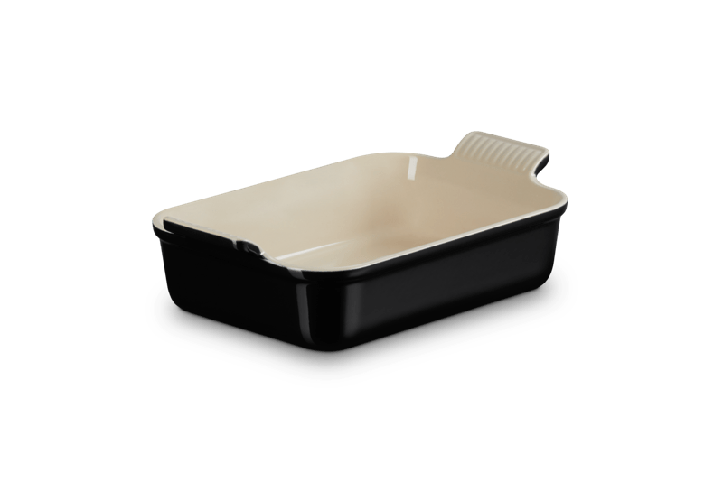 Le Creuset Auflaufform Tradition rechteckig 26 cm Schwarz Matt