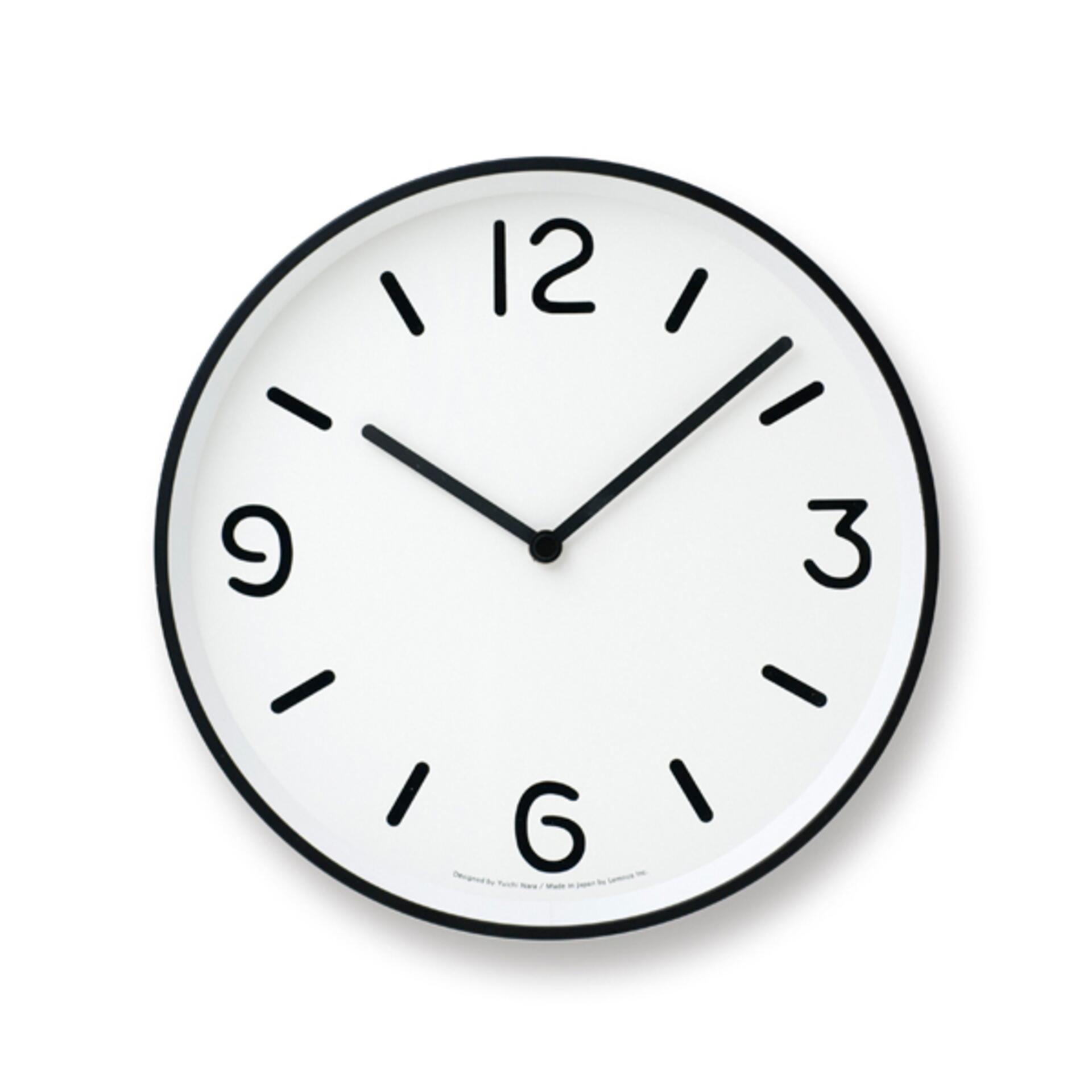 Lemnos Mono Clock Designuhr Weiss