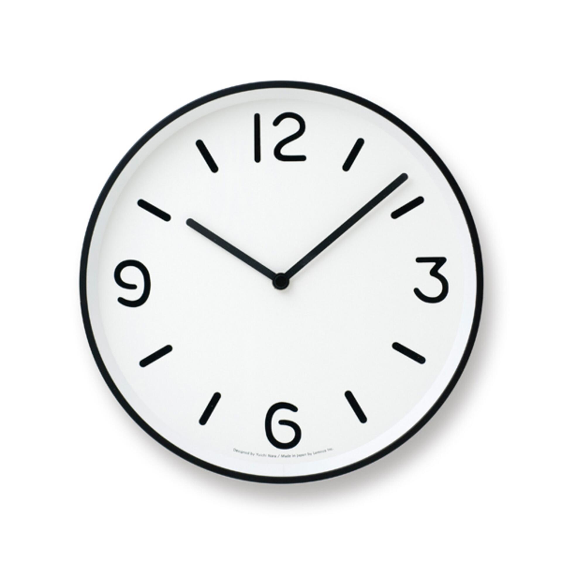 Lemnos Mono Clock Designuhr Weiss Lemnos Mono Clock Designuhr Weiss