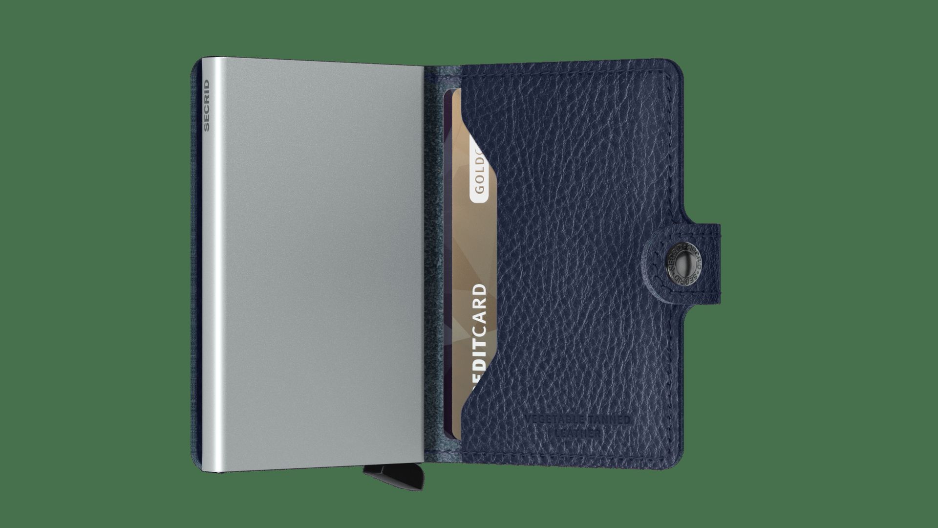 Secrid Miniwallet  Vegetable Tanned Navy-Silver