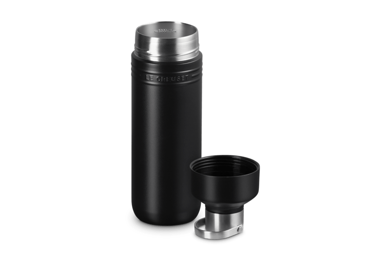 Le Creuset Trinkflasche 1L Schwarz Matt