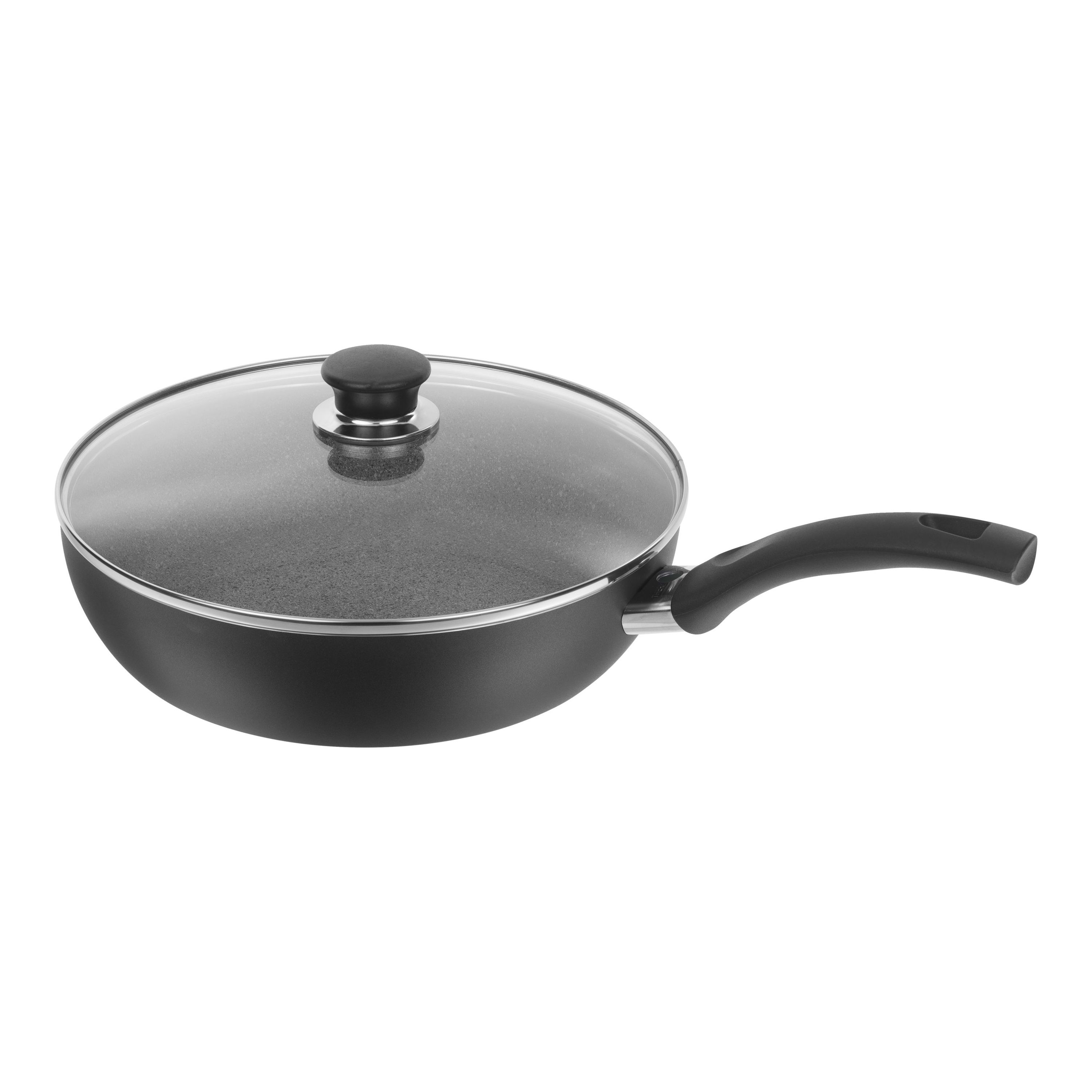 BALLARINI Bologna Granitium Schmorpfanne mit Glasdeckel 28 cm, Aluminium