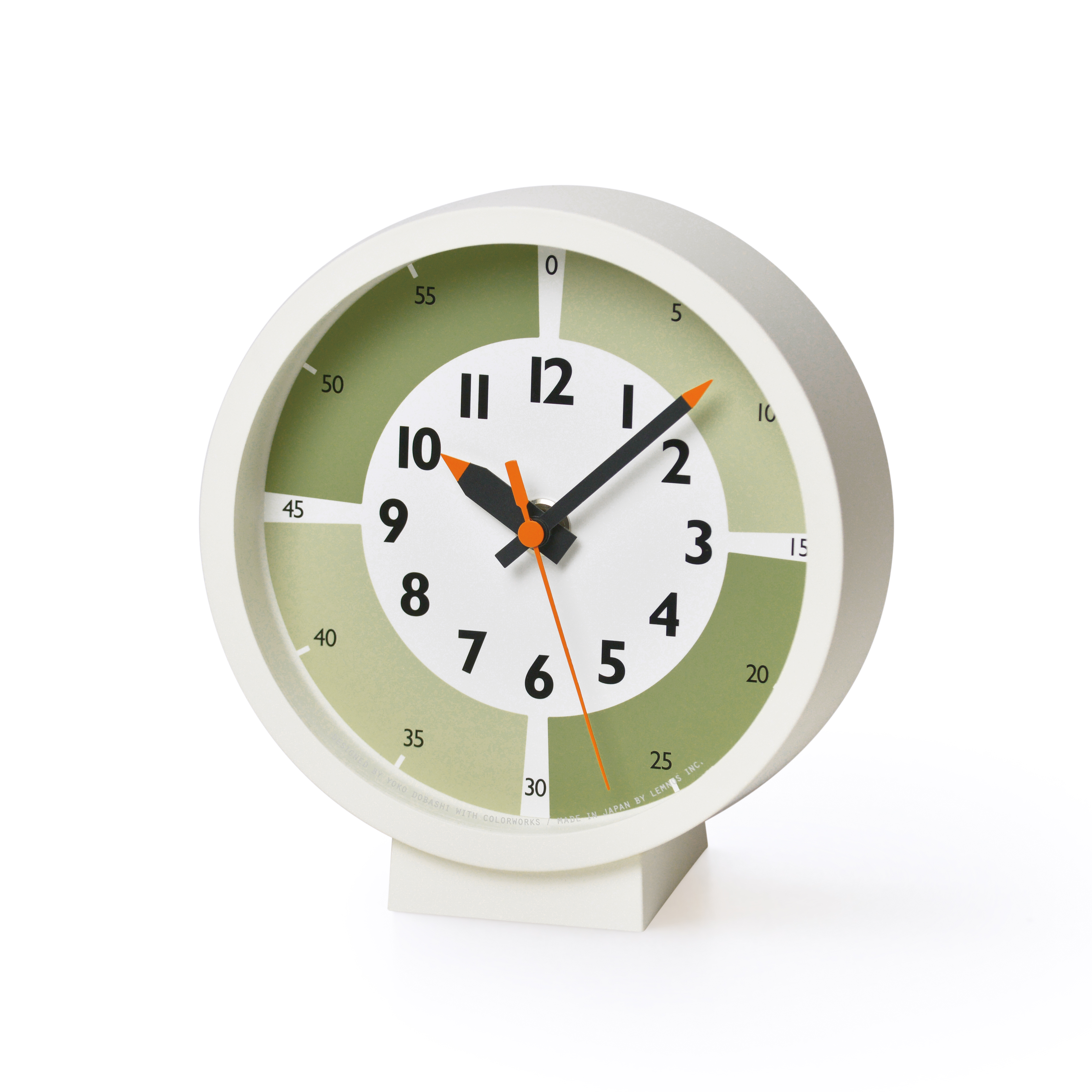 Lemnos Tischuhr funpun clock with color! for table! Green Lemnos Tischuhr funpun clock with color! for table! Green