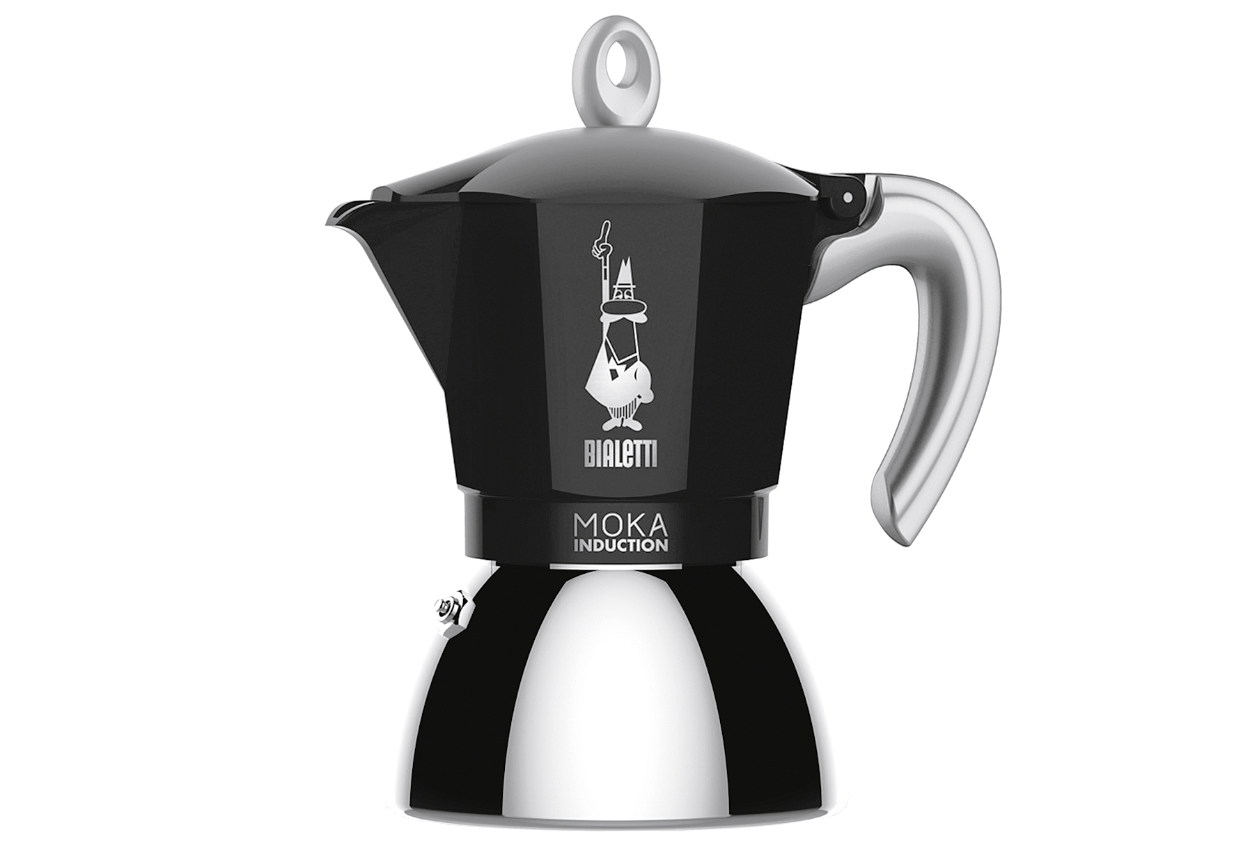 BIALETTI Espressokocher New Moka Induction 6 Tassen schwarz