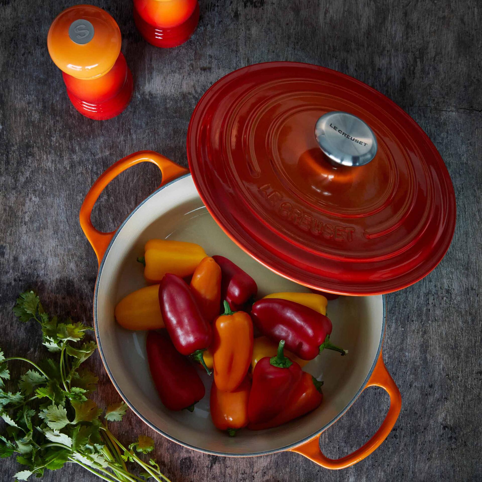 Le Creuset Bräter Signature 30 cm Schwarz rund
