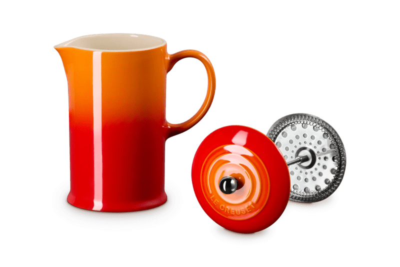 Le Creuset Kaffeebereiter aus Steinzeug  1L Ofenrot