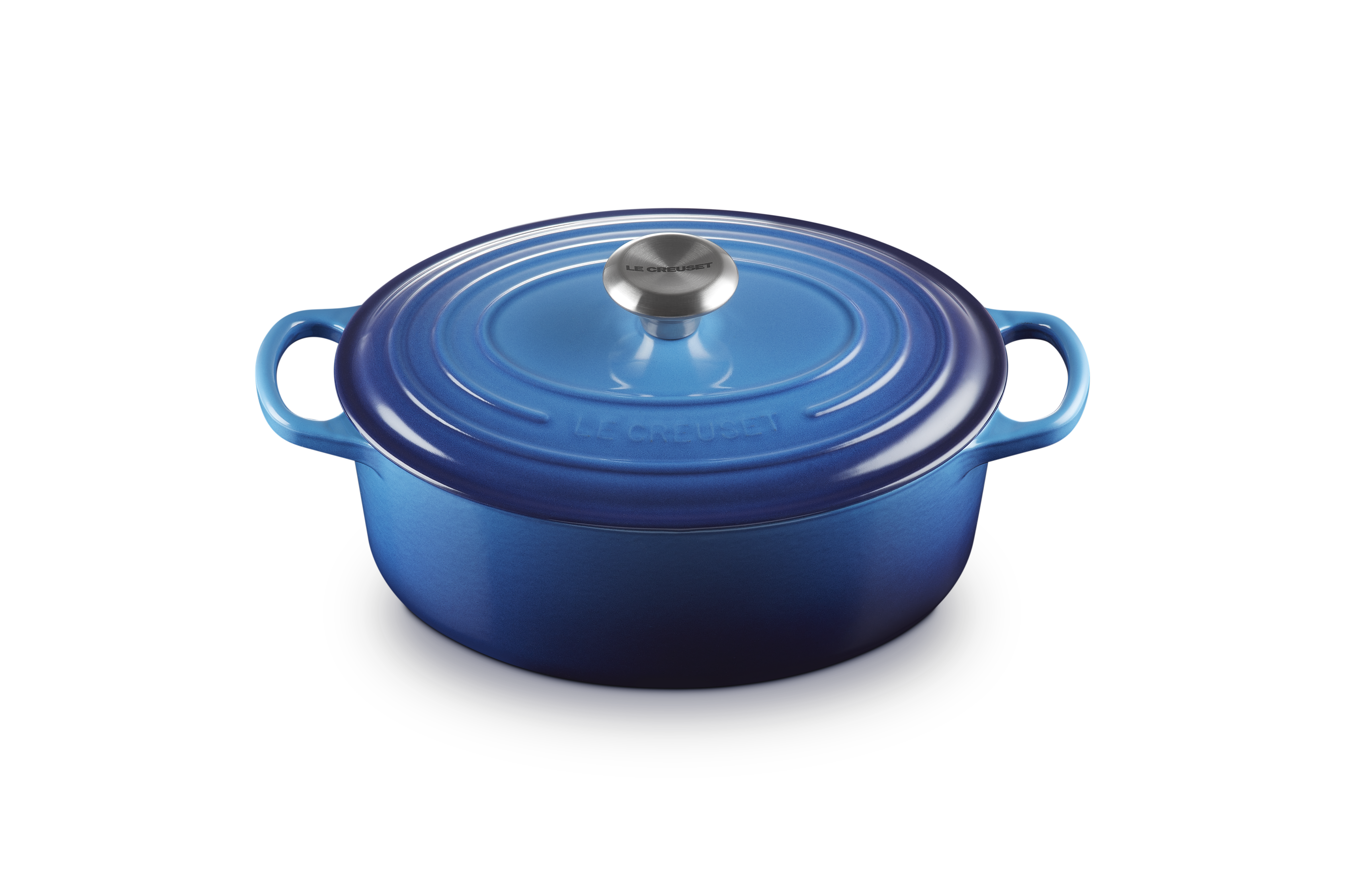 Le Creuset BRÄTER OVAL SIGNATURE 27 CM AZURE Le Creuset BRÄTER OVAL SIGNATURE 27 CM AZURE