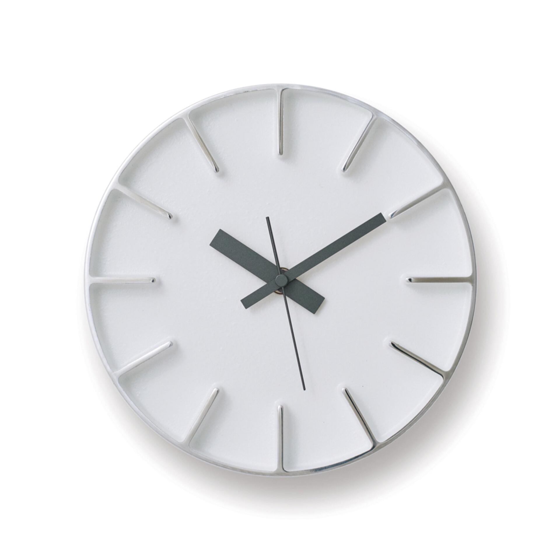 Lemnos Edge Clock Designuhr Klein Weiß Lemnos Edge Clock Designuhr Klein Weiß