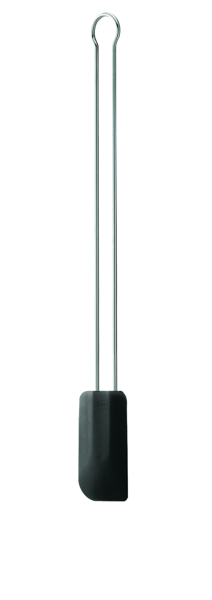 Rösle Teigschaber Silikon klein lang  schwarz 26 cm