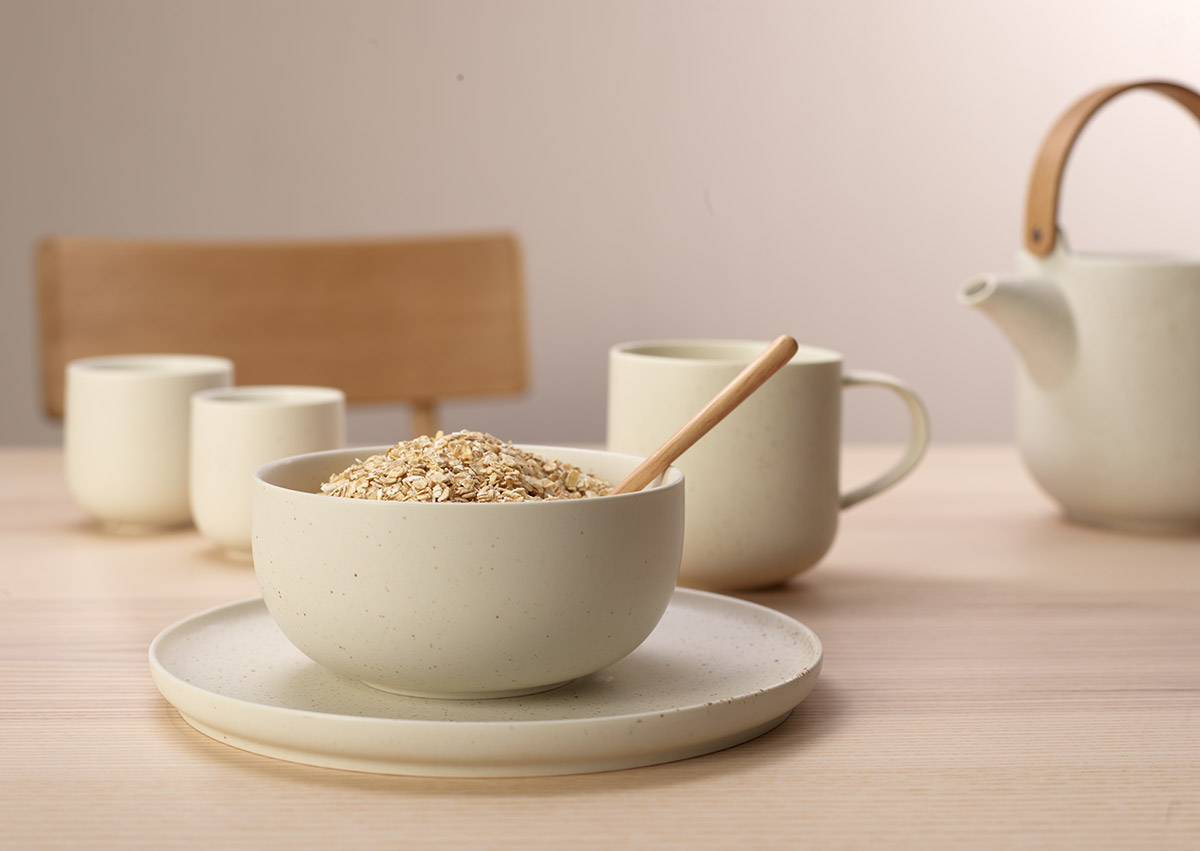 ASA coppa Henkelbecher, sencha weiß matt