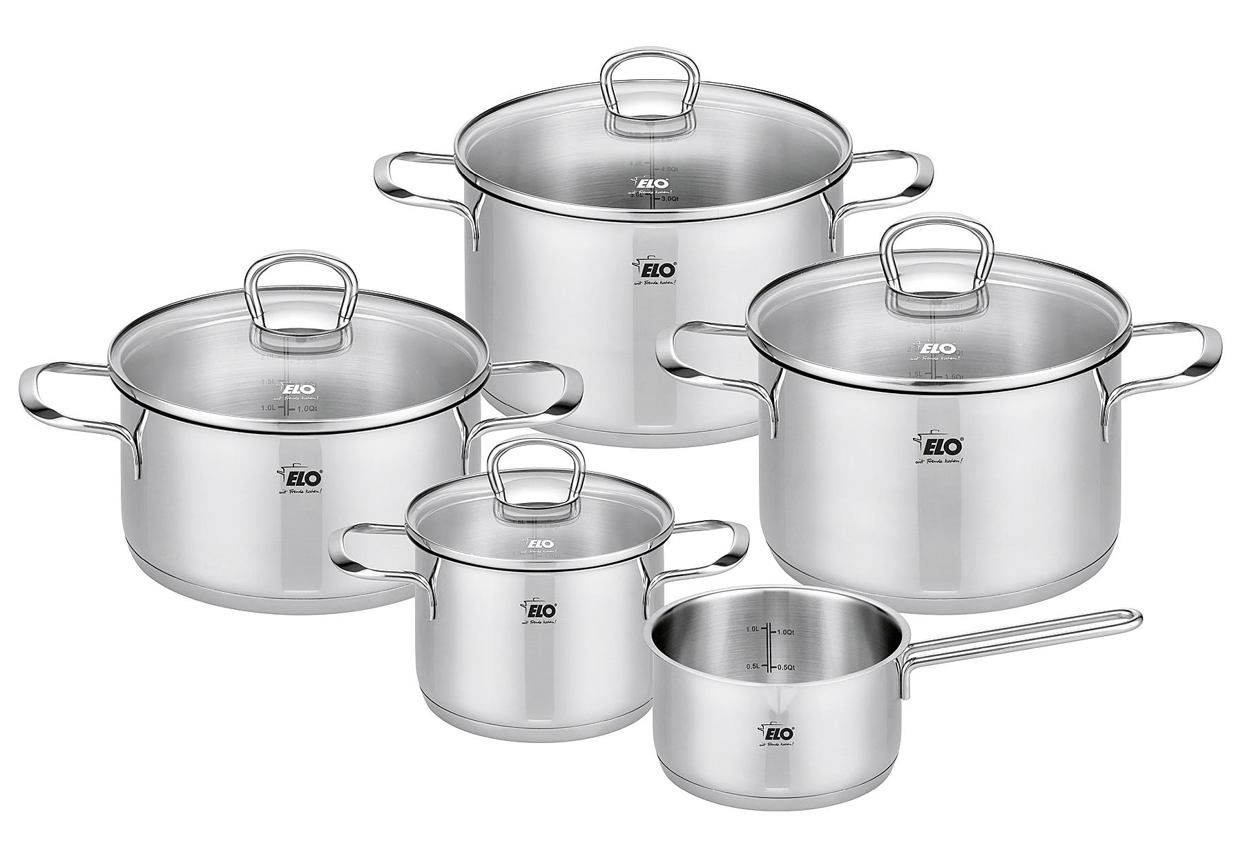 ELO Topfset "Jaspis" EDS 5-teilig edelstahl