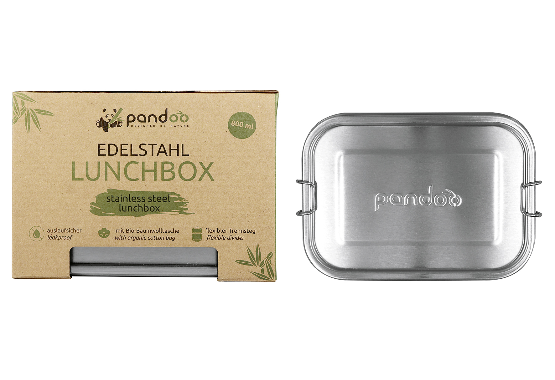 PANDOO Edelstahl Lunchbox