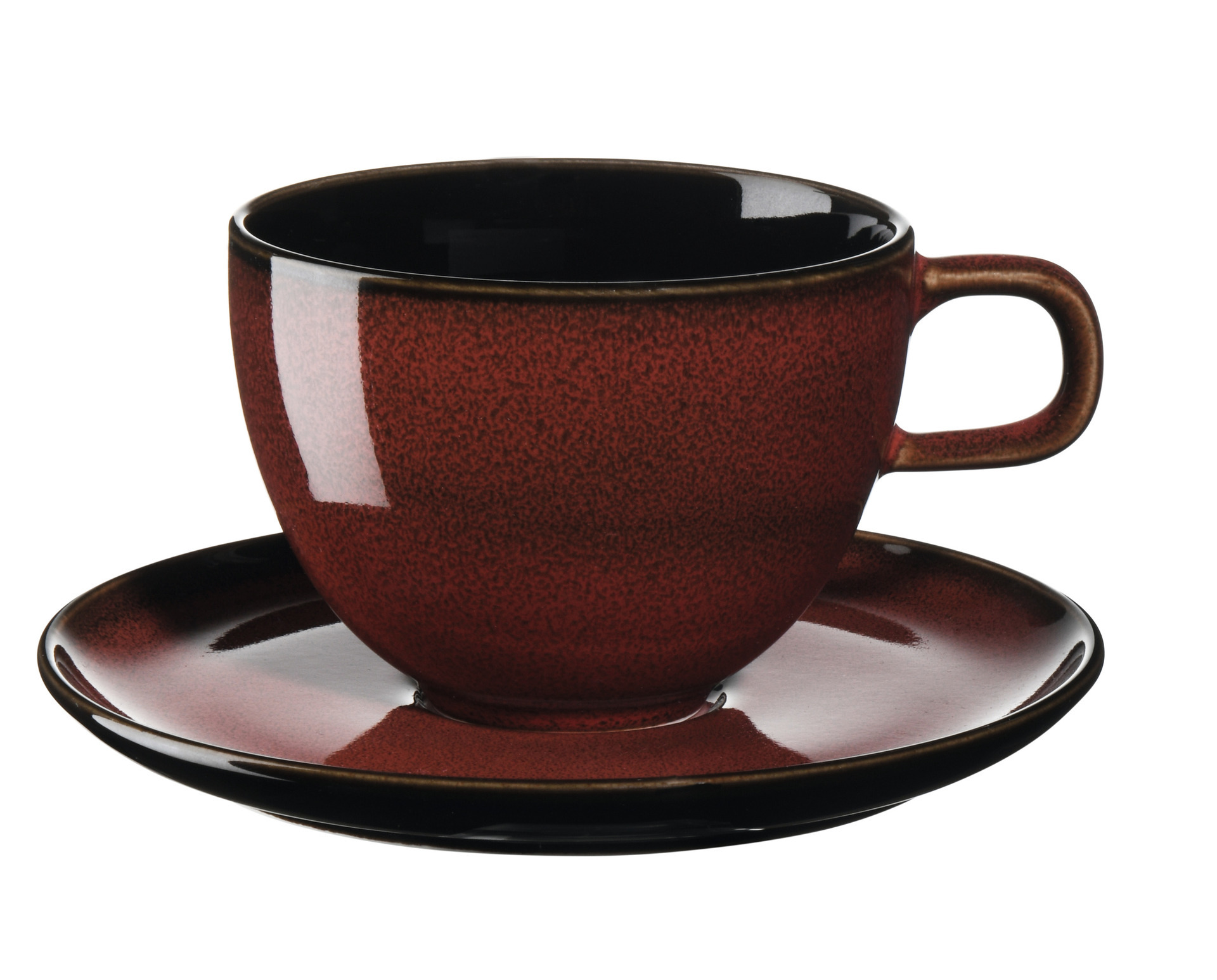 ASA kolibri Kaffeetasse mit Unterteller, rusty red Rot