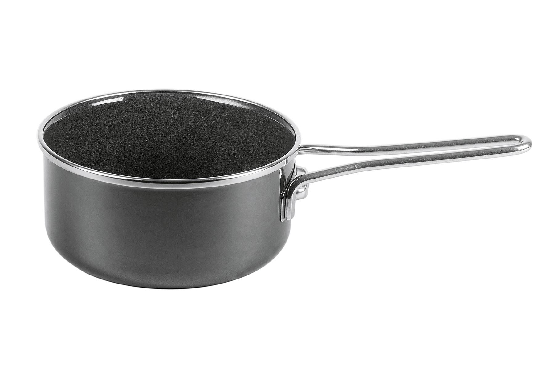 KOCHSTAR Stieltopf "Primus" Ø 16 cm 1400 ml schwarz metallic