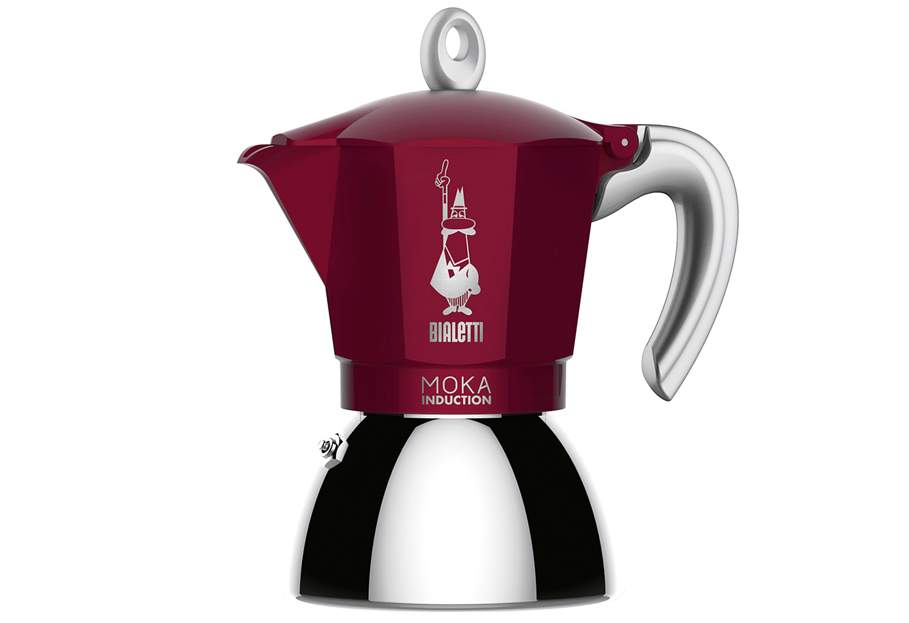 BIALETTI Espressokocher New Moka Induction 4 Tassen rot