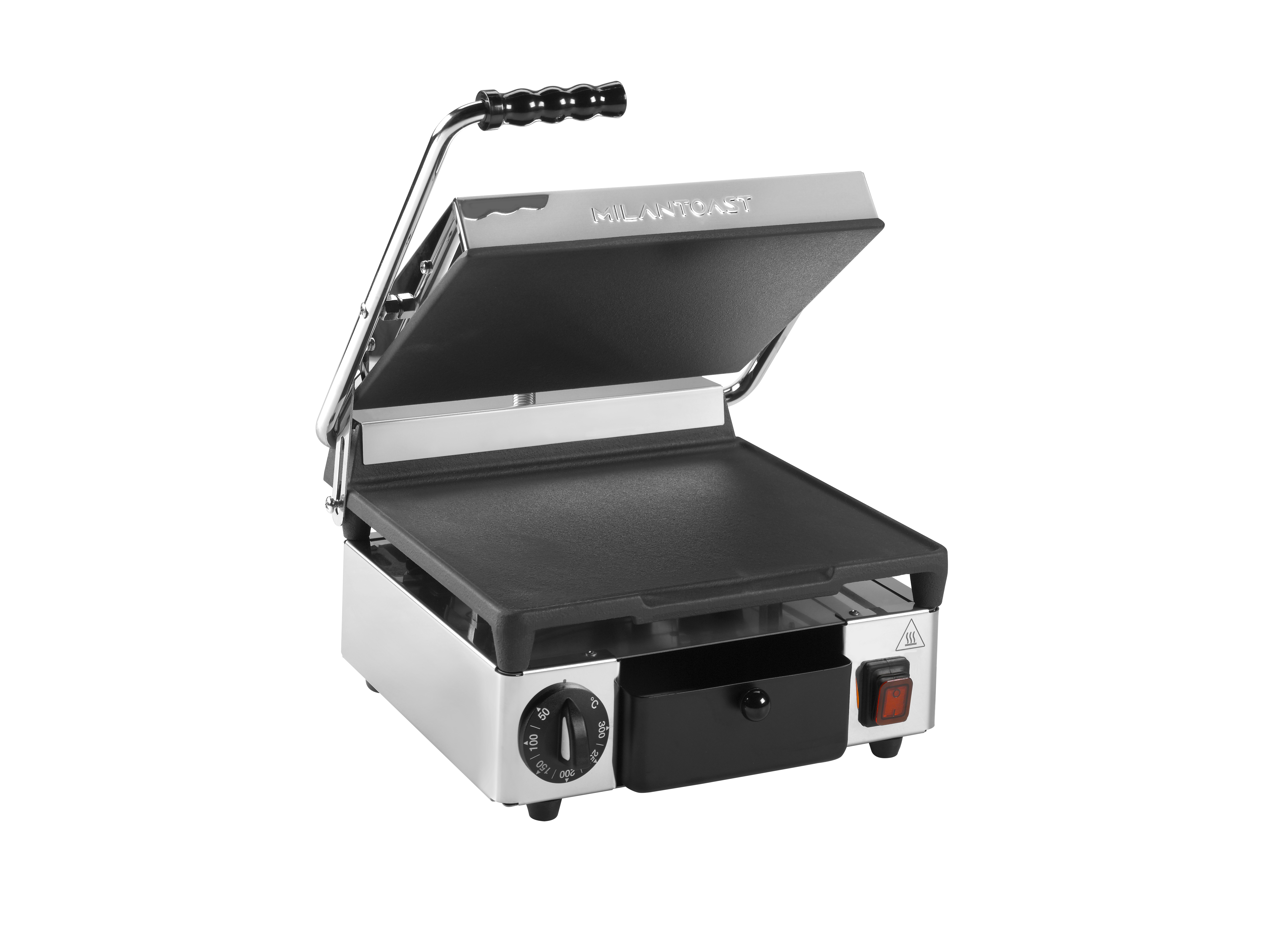 Milantoast Kontaktgrill, glatte Gusseisenplatten