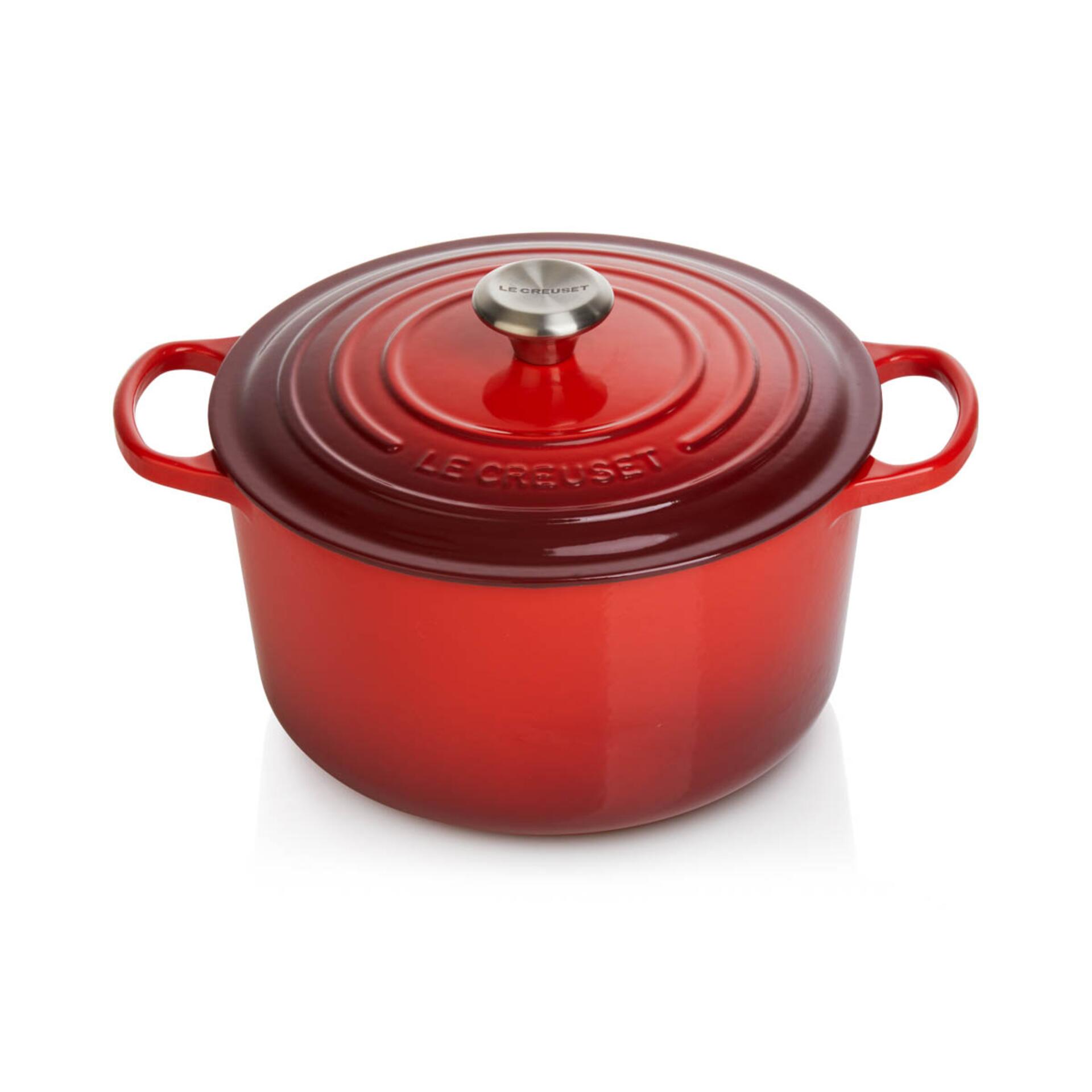 Le Creuset Bräter Signature hoch 24 cm Kirschrot 5 Liter rund