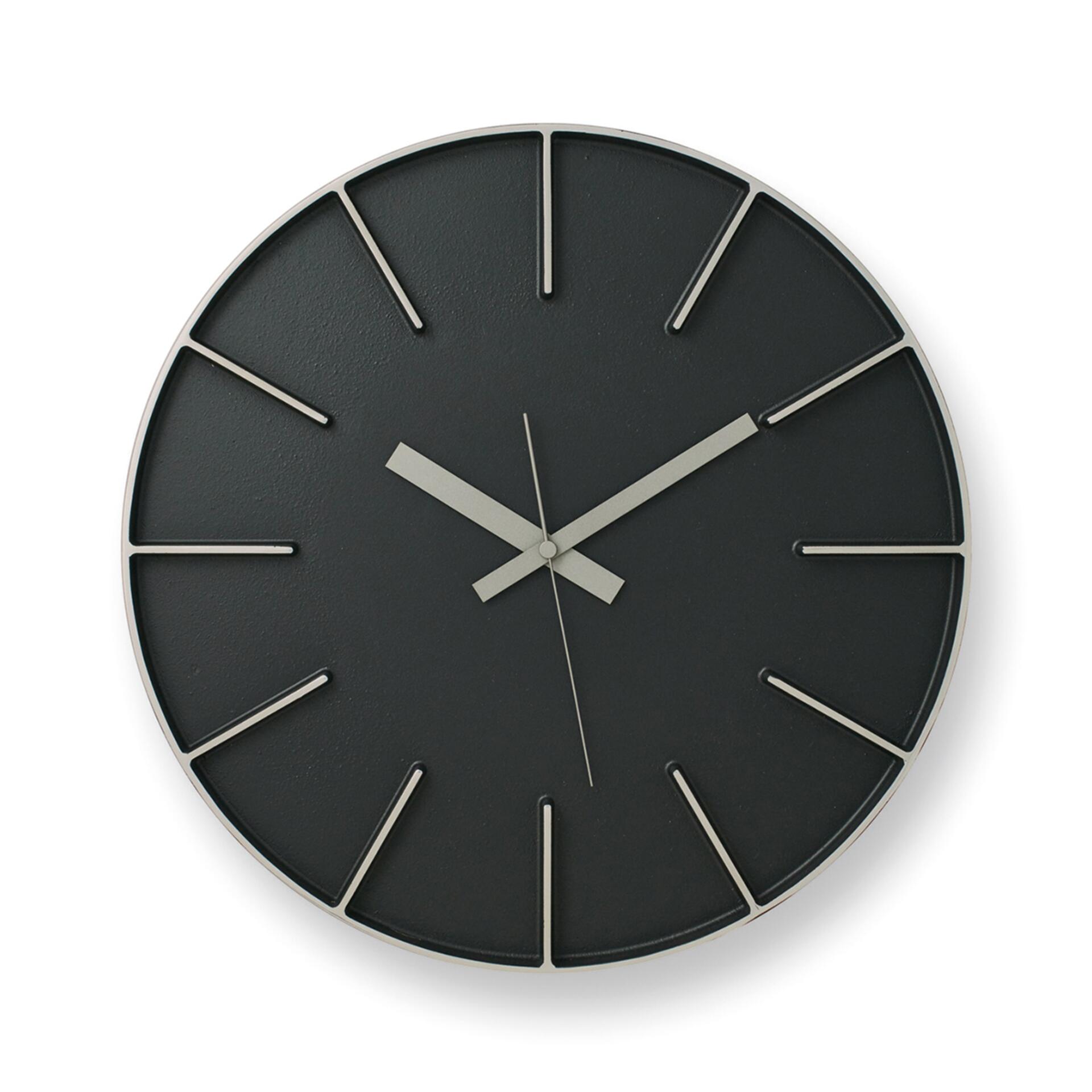 Lemnos Edge Clock Wanduhr Groß Schwarz Lemnos Edge Clock Wanduhr Groß Schwarz