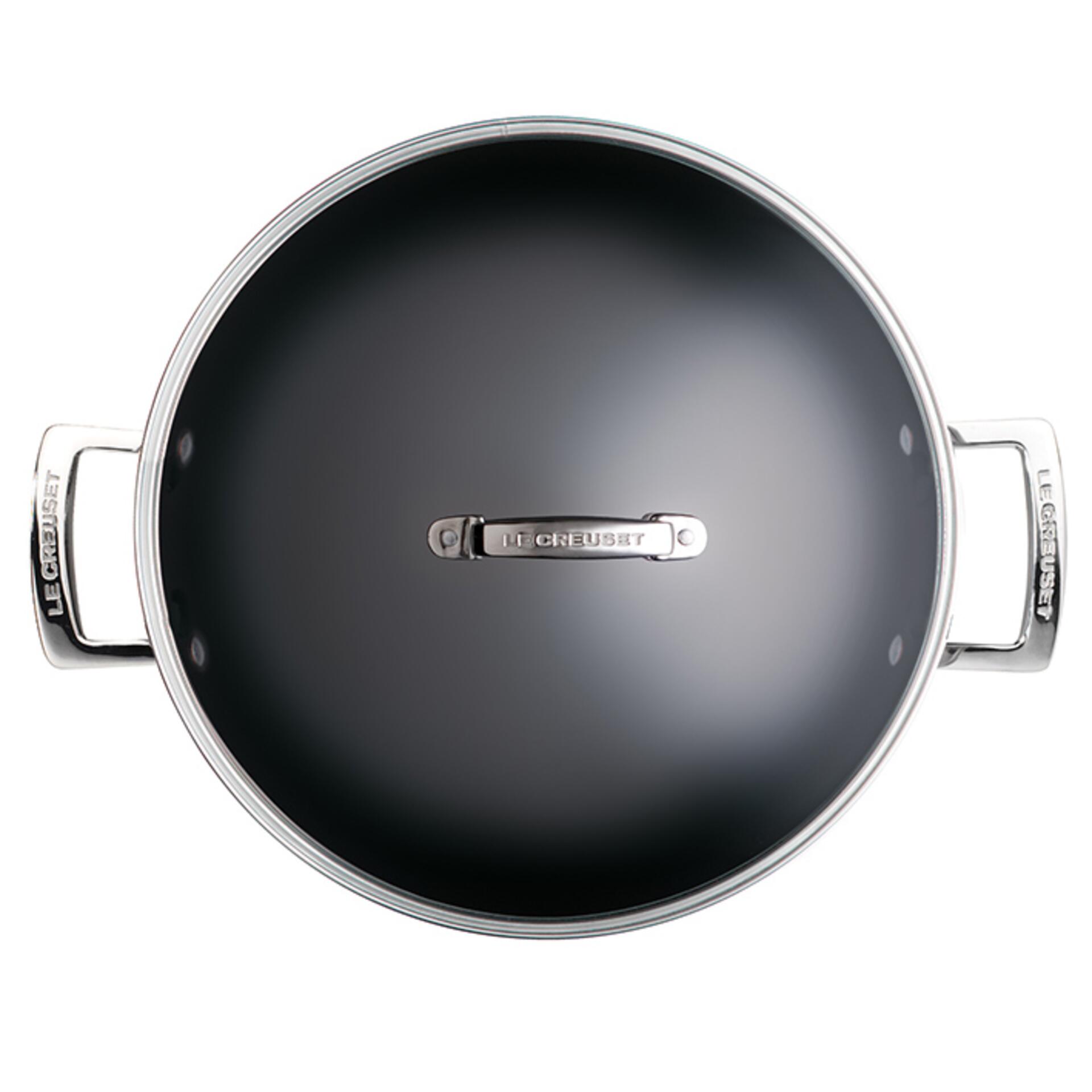 Le Creuset 3-Ply Wok Antihaft mit Glasdeckel Le Creuset 3-Ply Wok Antihaft mit Glasdeckel