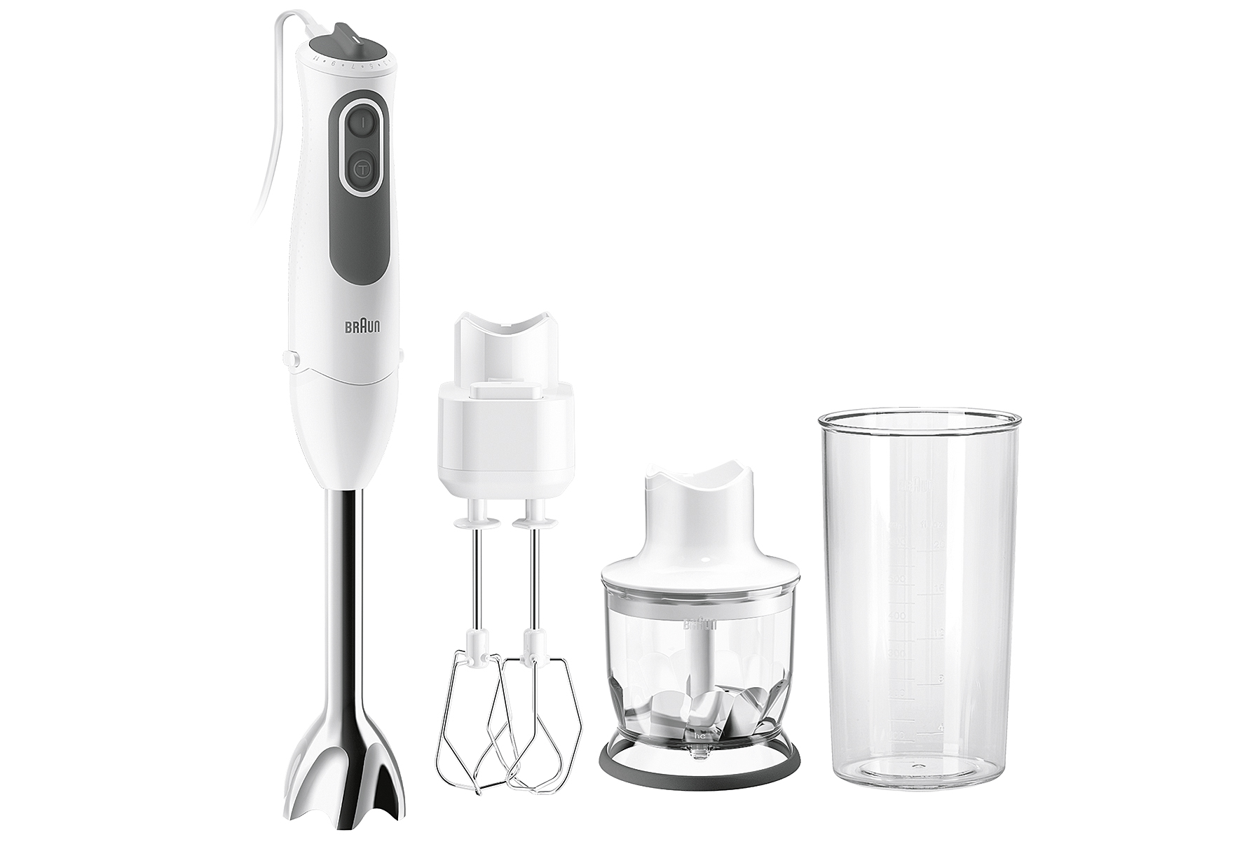 BRAUN Stabmixer MQ 3125B 750 Watt weiß/grau BRAUN Stabmixer MQ 3125B 750 Watt weiß/grau