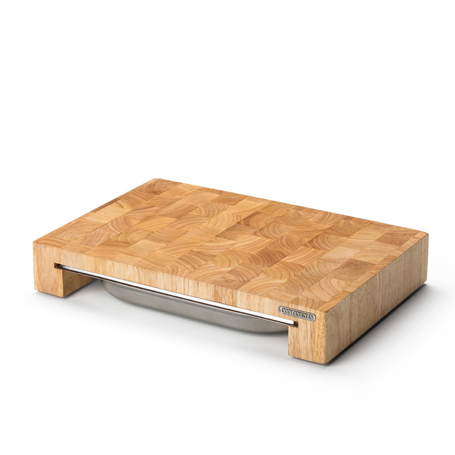 Continenta Schneidebrett mit Edelstahl-Schublade 39 x 27 cm Continenta Schneidebrett mit Edelstahl-Schublade 39 x 27 cm