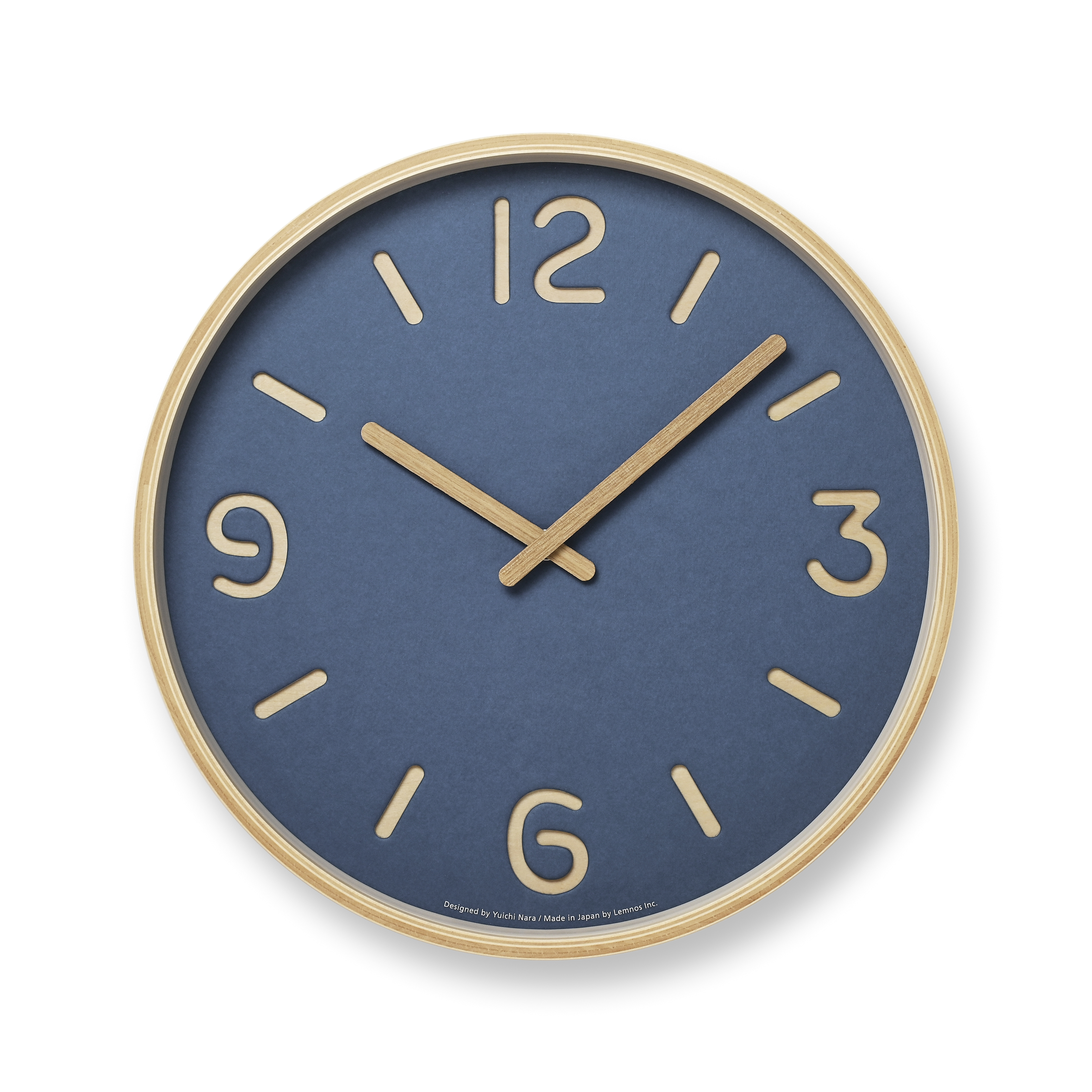 Lemnos Wanduhr THOMSON PAPER / blue NEW