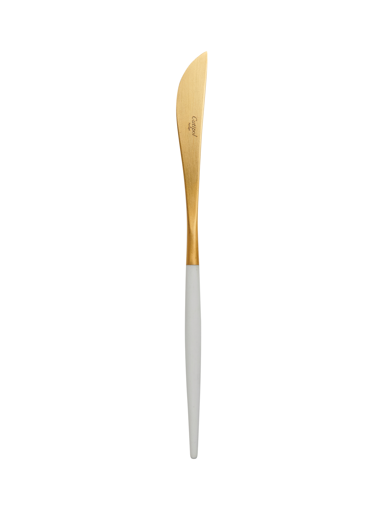 ASA goa Messer GOA gold, weißer Griff weiß matt