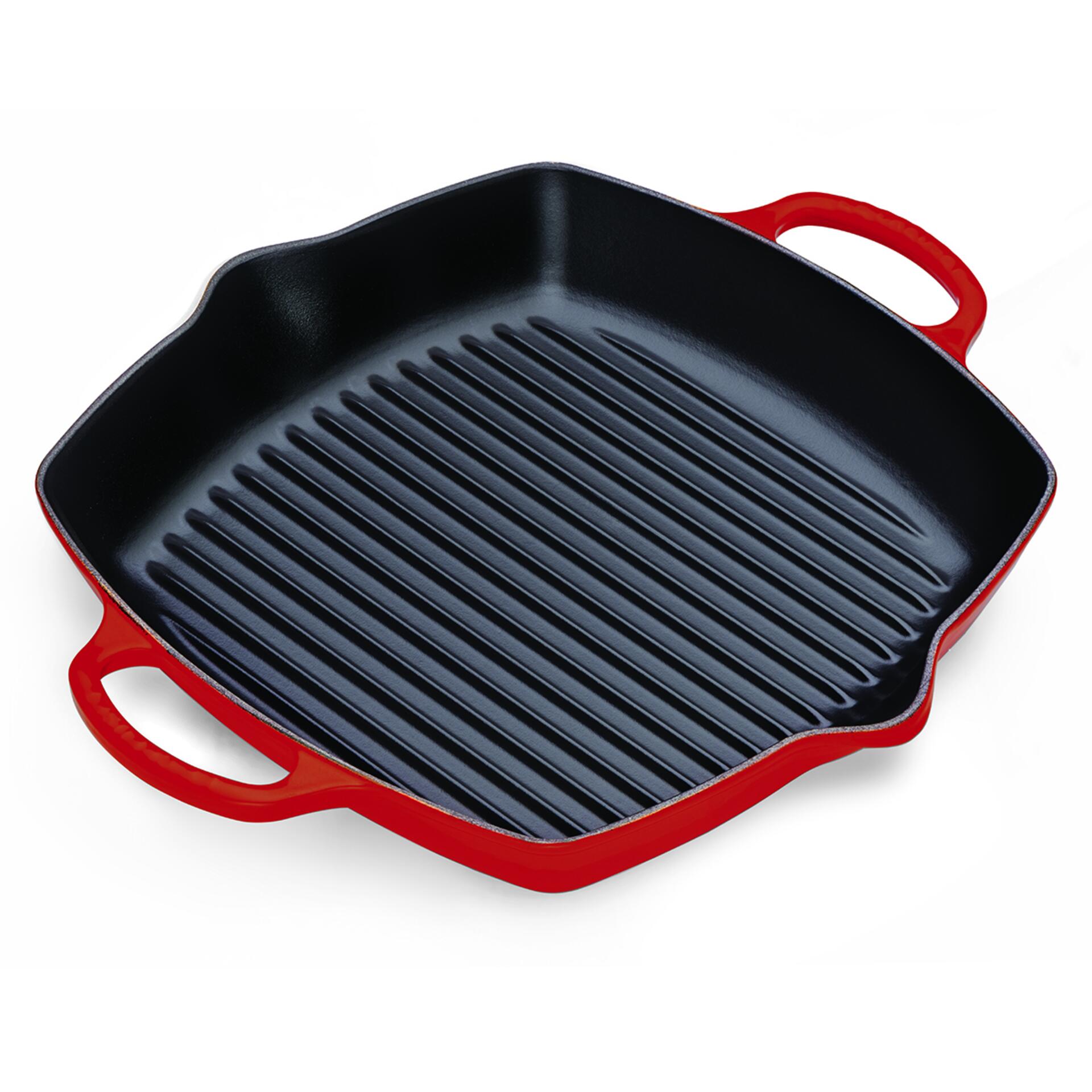 Le Creuset Grillpfanne Signature Quadratisch Hoch 30 cm Kirschrot Le Creuset Grillpfanne Signature Quadratisch Hoch 30 cm Kirschrot