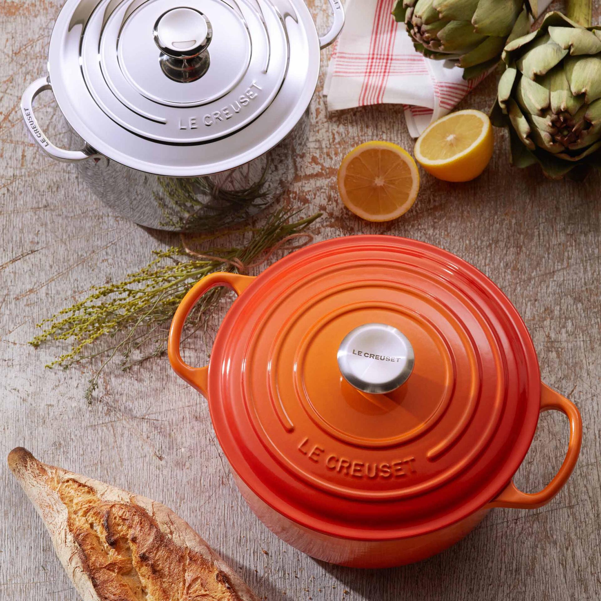 Le Creuset Bräter hoch Signature 24 cm Schwarz 5 Liter