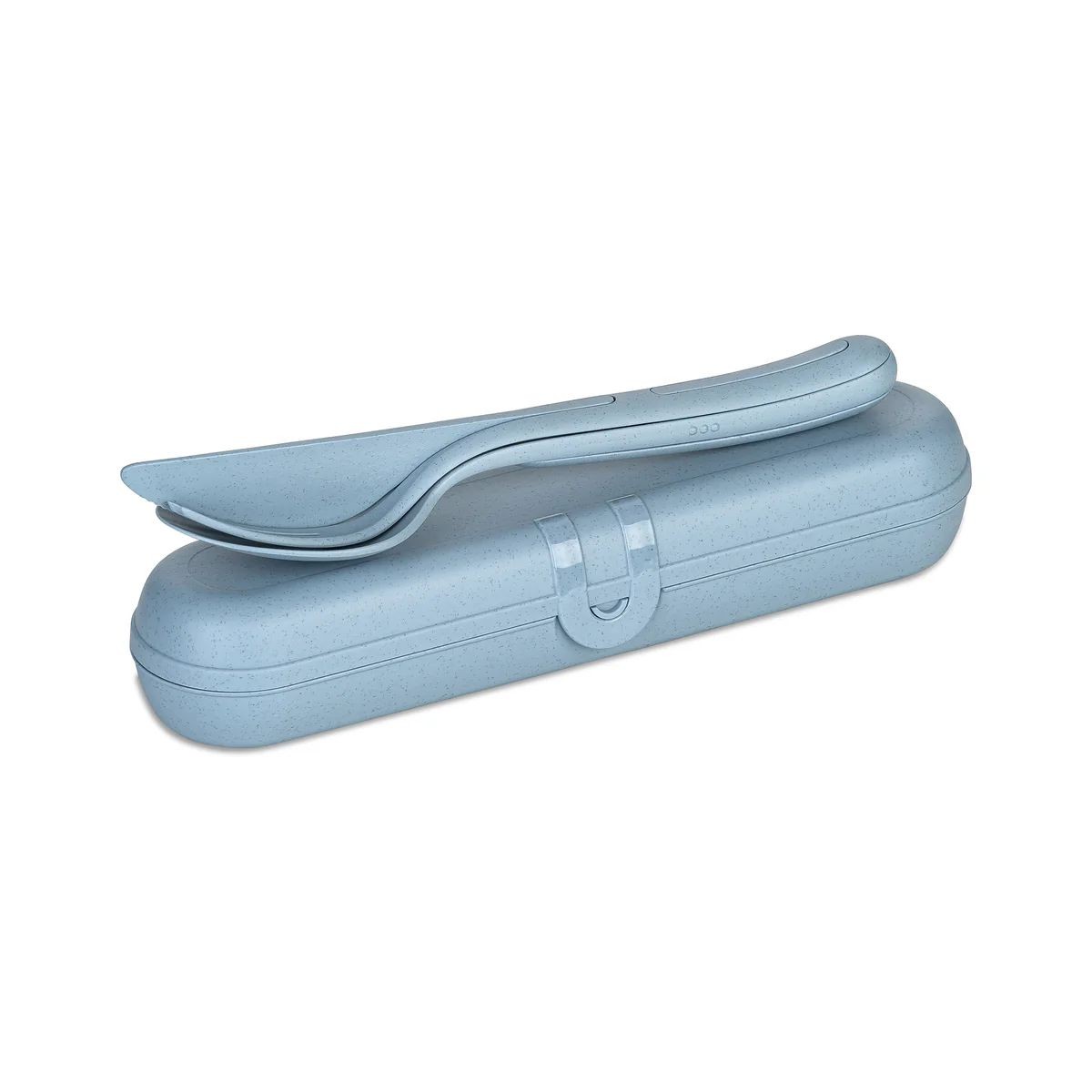 KOZIOL Besteckset "Klikk Ready" 3-teilig nature flower blue