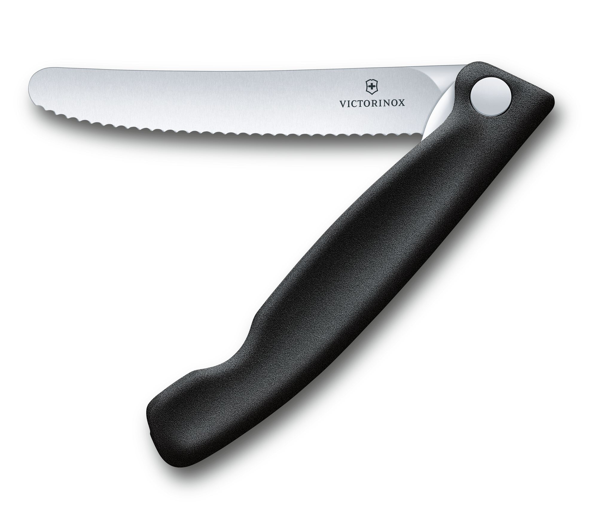 VICTORINOX Gemüsemesser Swiss Classic faltbar Wellenschliff schwarz Blister