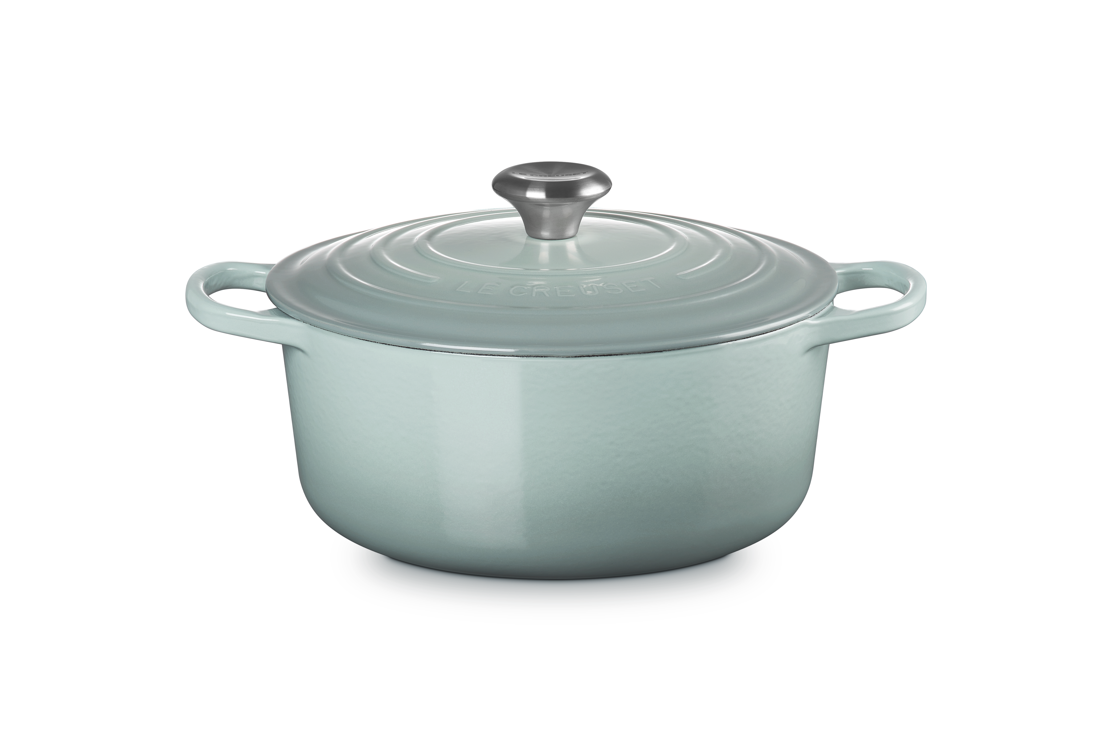 Le Creuset Bräter Signature rund 26 cm Sea Salt *