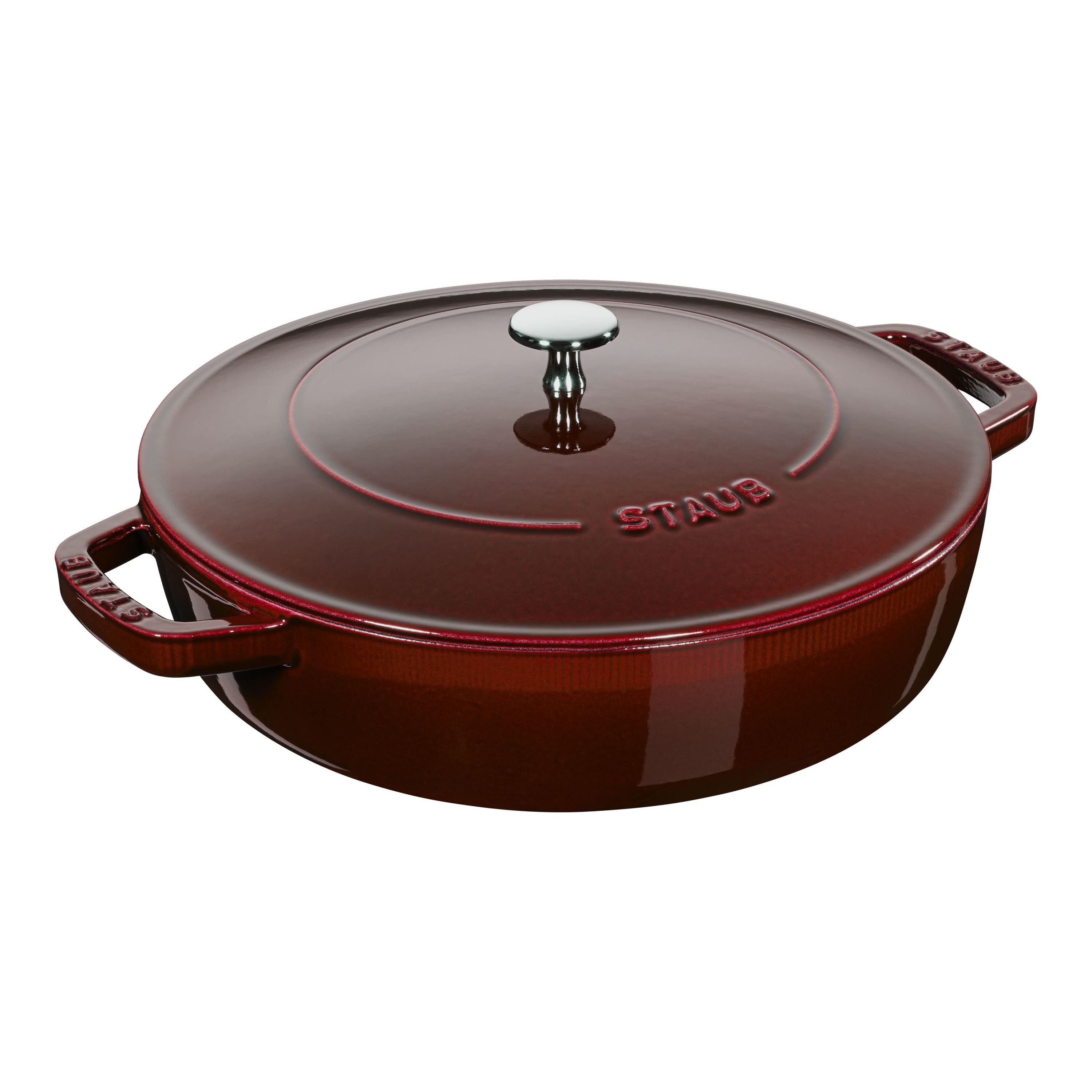 Staub Braisers Bräter mit Chistera Drop-Structure 24 cm, Gusseisen