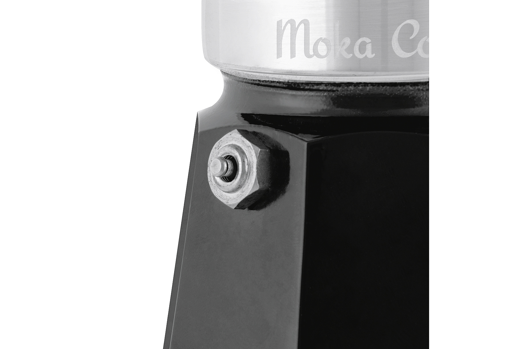 BIALETTI Espressokocher Moka Express Color 6 Tassen schwarz