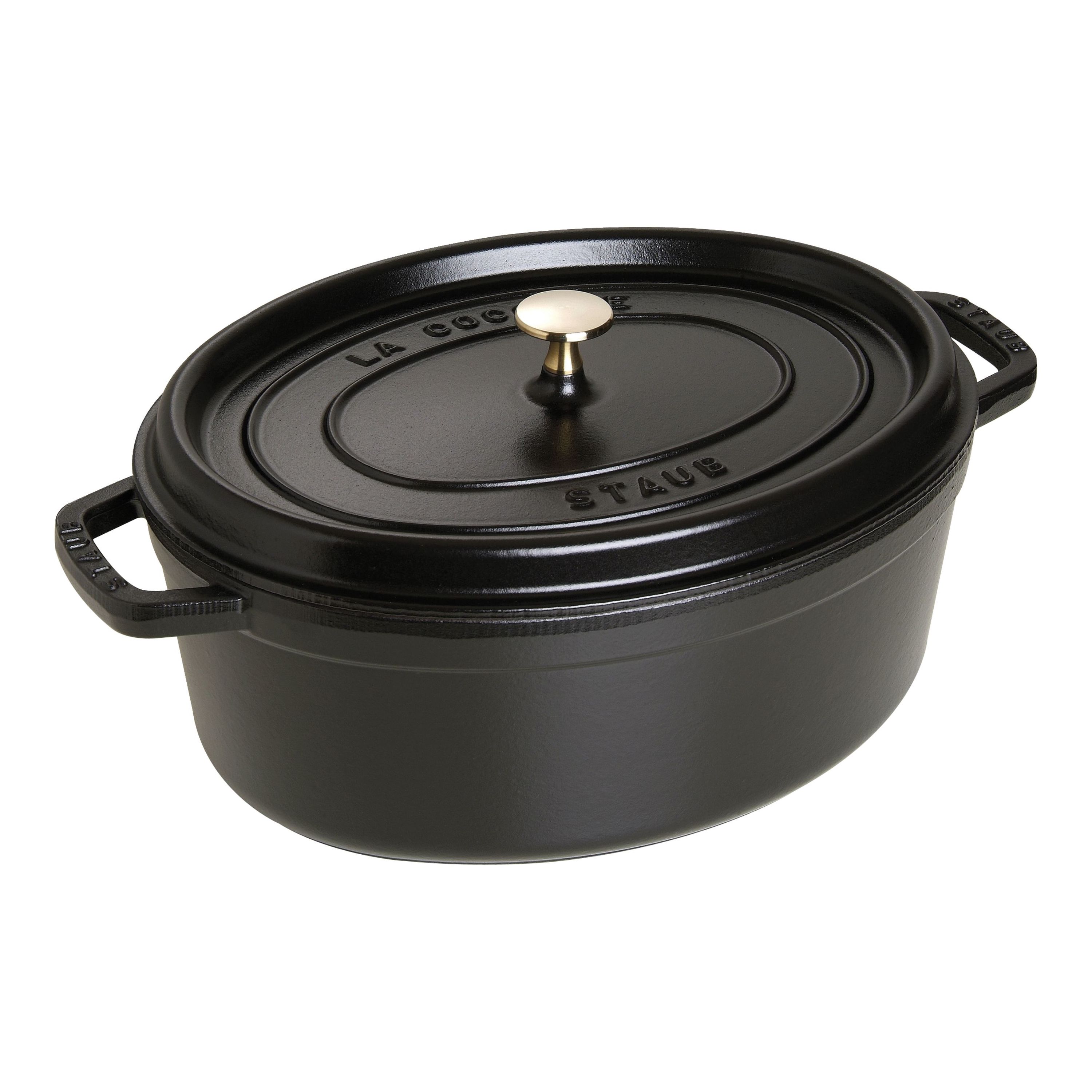 Staub La Cocotte Cocotte 33 cm, oval, Schwarz, Gusseisen