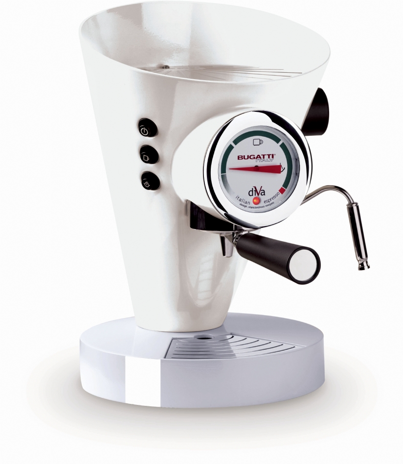 Bugatti Diva Espressomaschine White Weiss