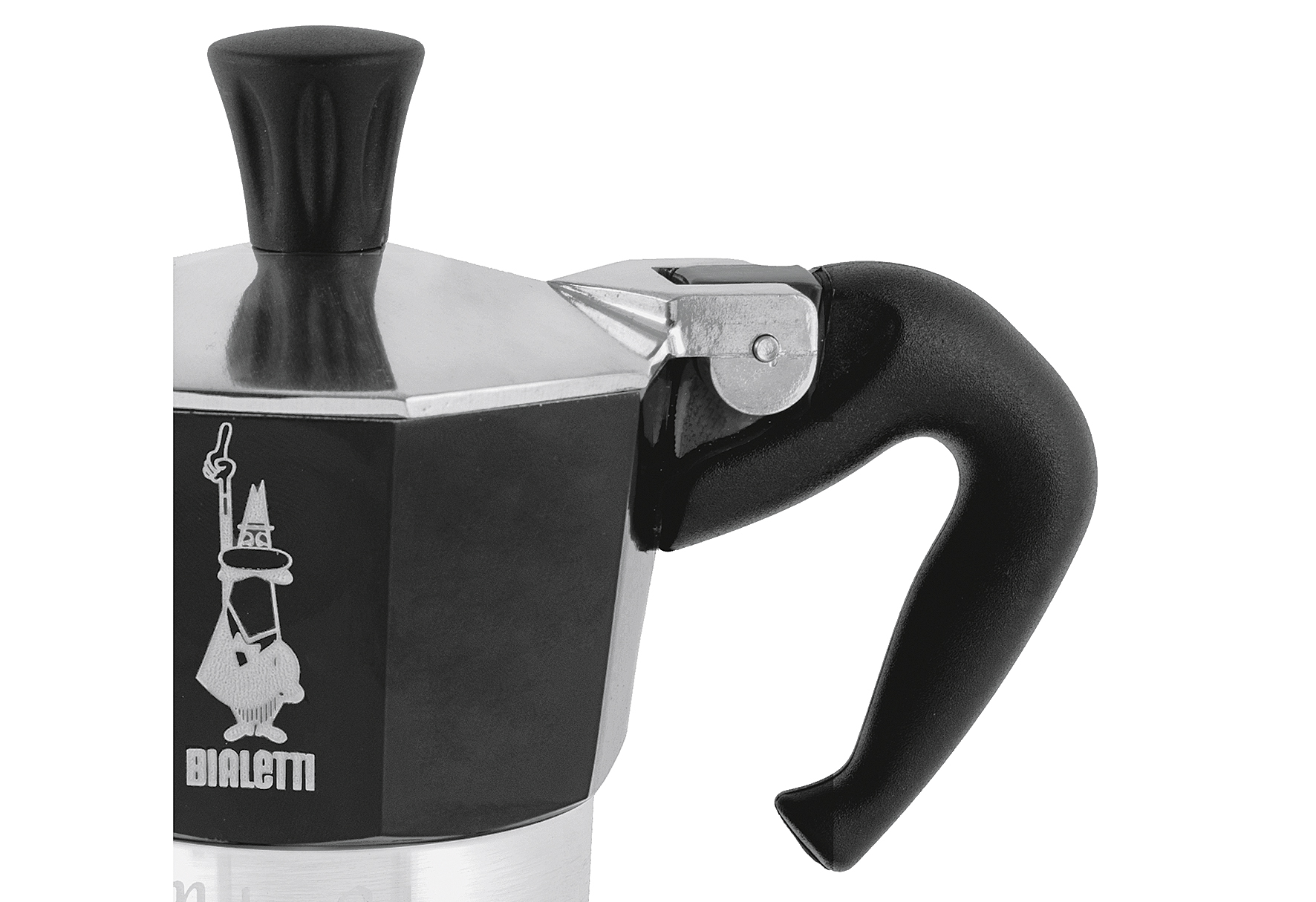 BIALETTI Espressokocher Moka Express Color 6 Tassen schwarz