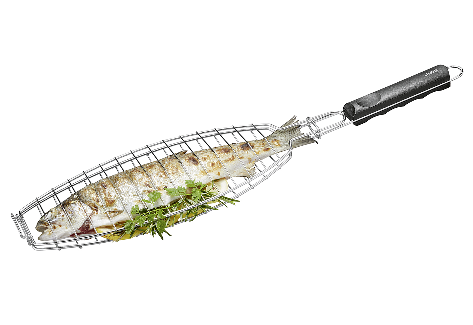 GEFU Fischbräter BBQ Edelstahl/Kunststoff 49,5x12x1,5cm