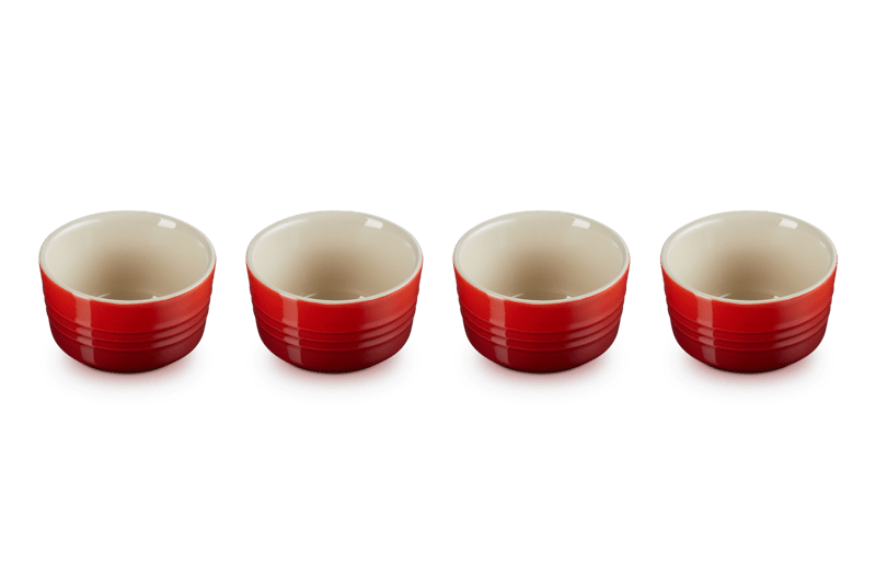 Le Creuset Mini Förmchen-Set (4 Stück) Kirschrot