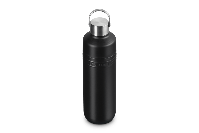 Le Creuset Trinkflasche 1L Schwarz Matt