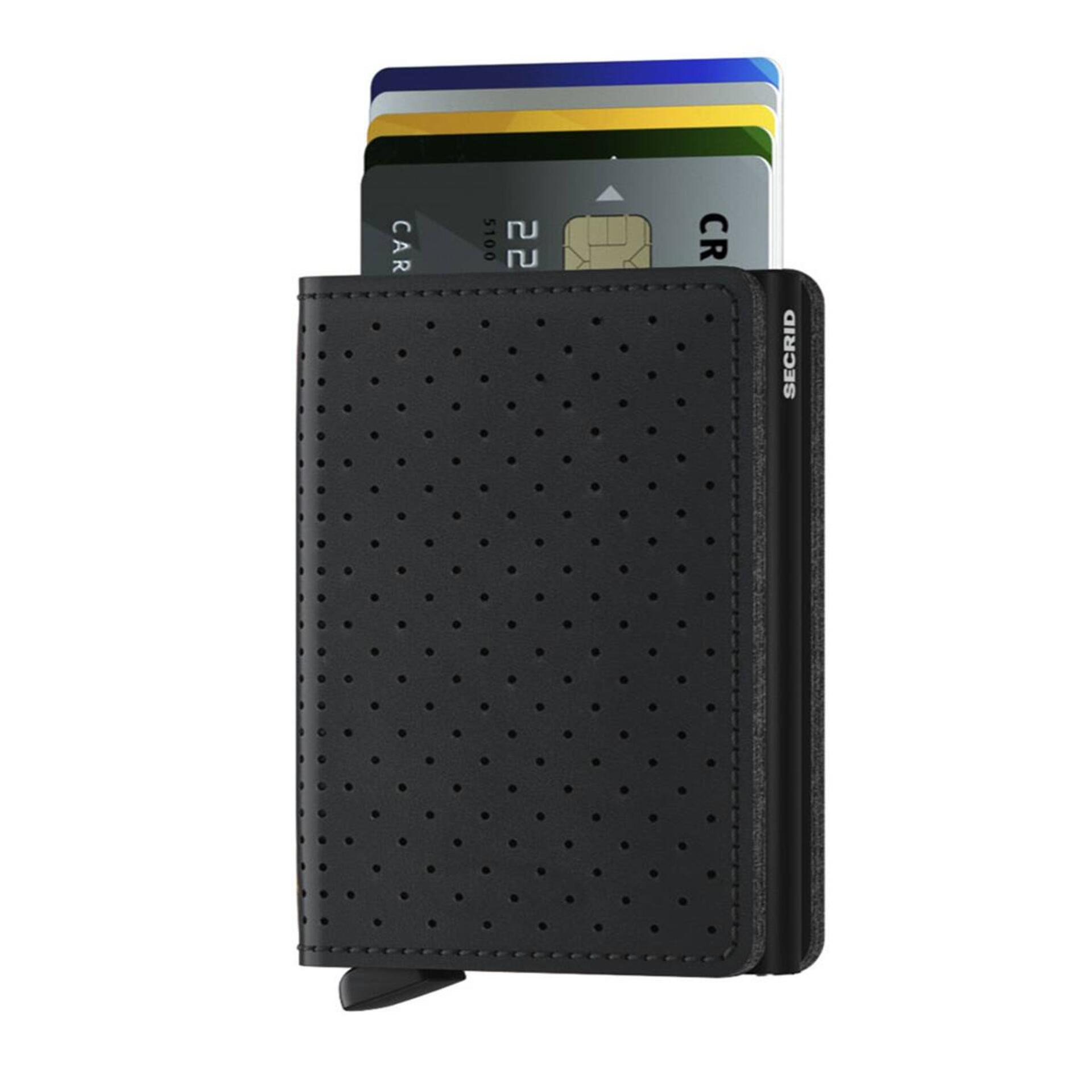 Secrid Slimwallet Perforated Black Leder