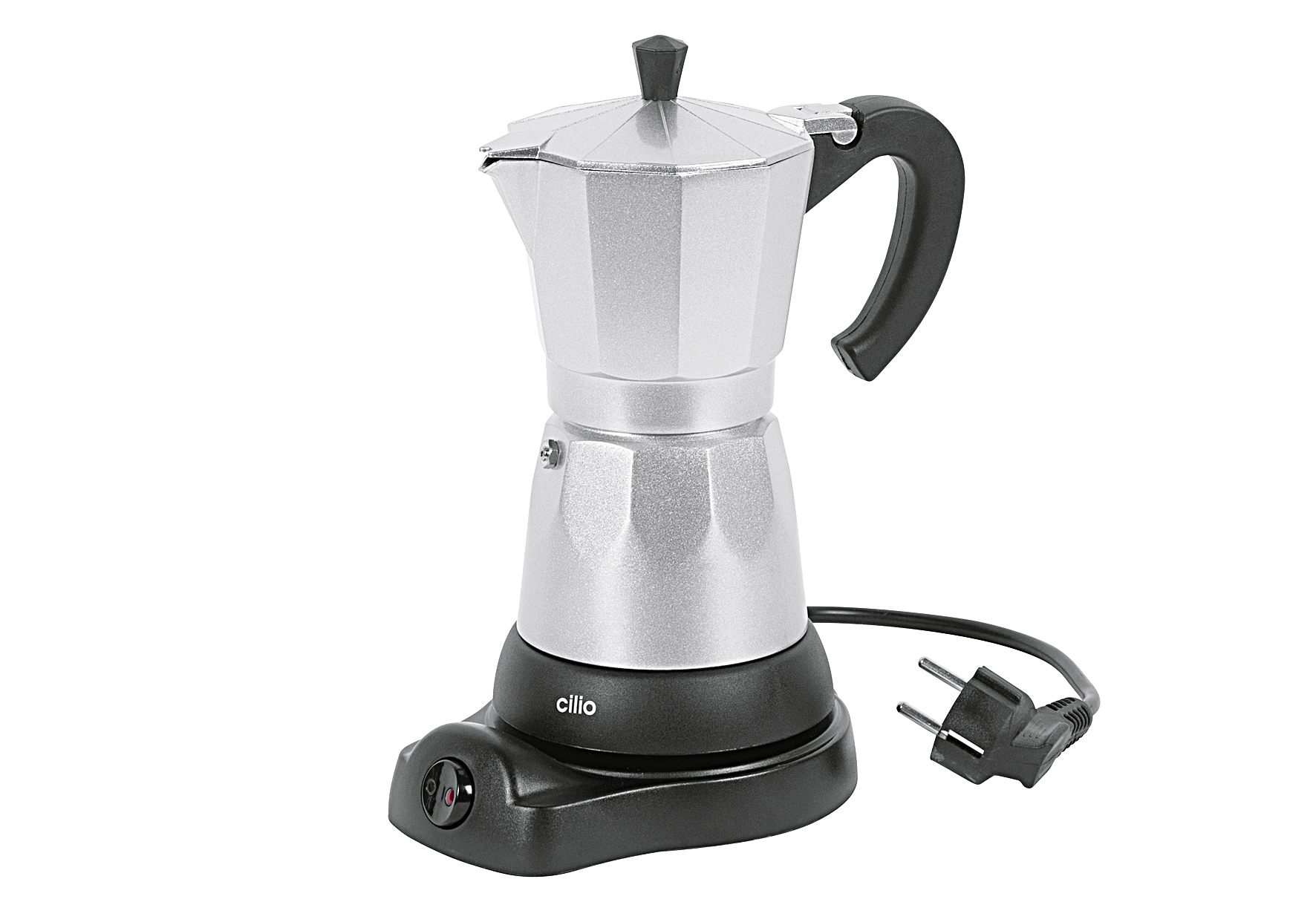 CILIO Espressokocher 6 Tassen Aluminium elektrisch 480 W Ø11,5cm