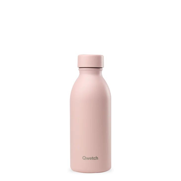 QWETCH Icon Isolierflasche matt pastellrosa 500ml Ø 7.2 cm