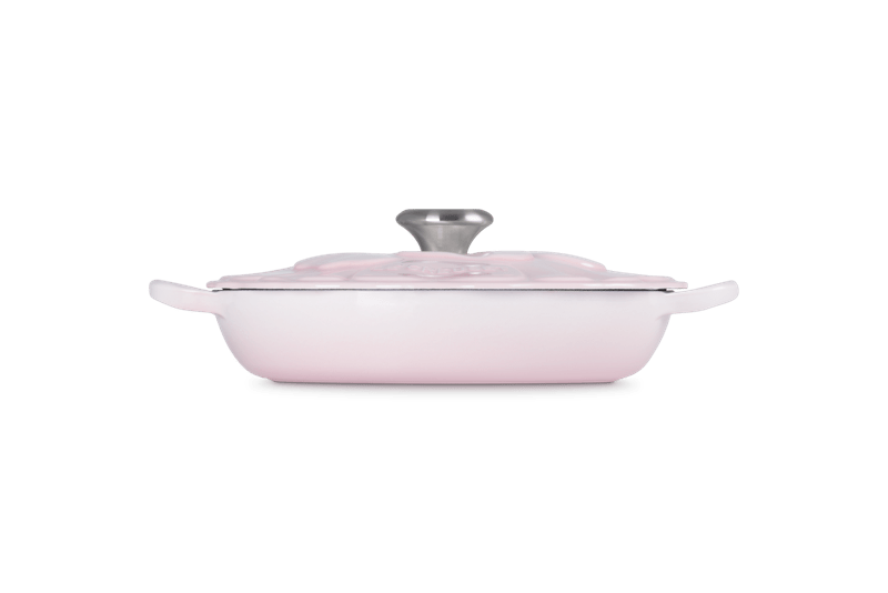 Le Creuset Gourmet-Profitopft Blume 26 cm Shell Pink mit Edel
