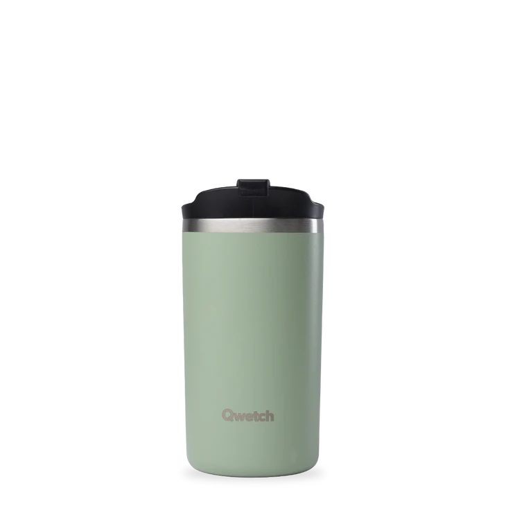 QWETCH Isolierbecher Edelstahl matt lindgrün 350ml Ø 7 cm