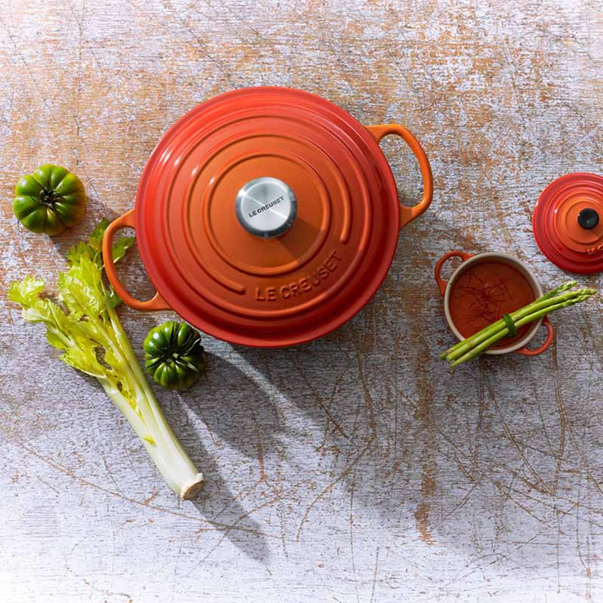 Le Creuset Bräter Signature 30 cm Kirschrot rund