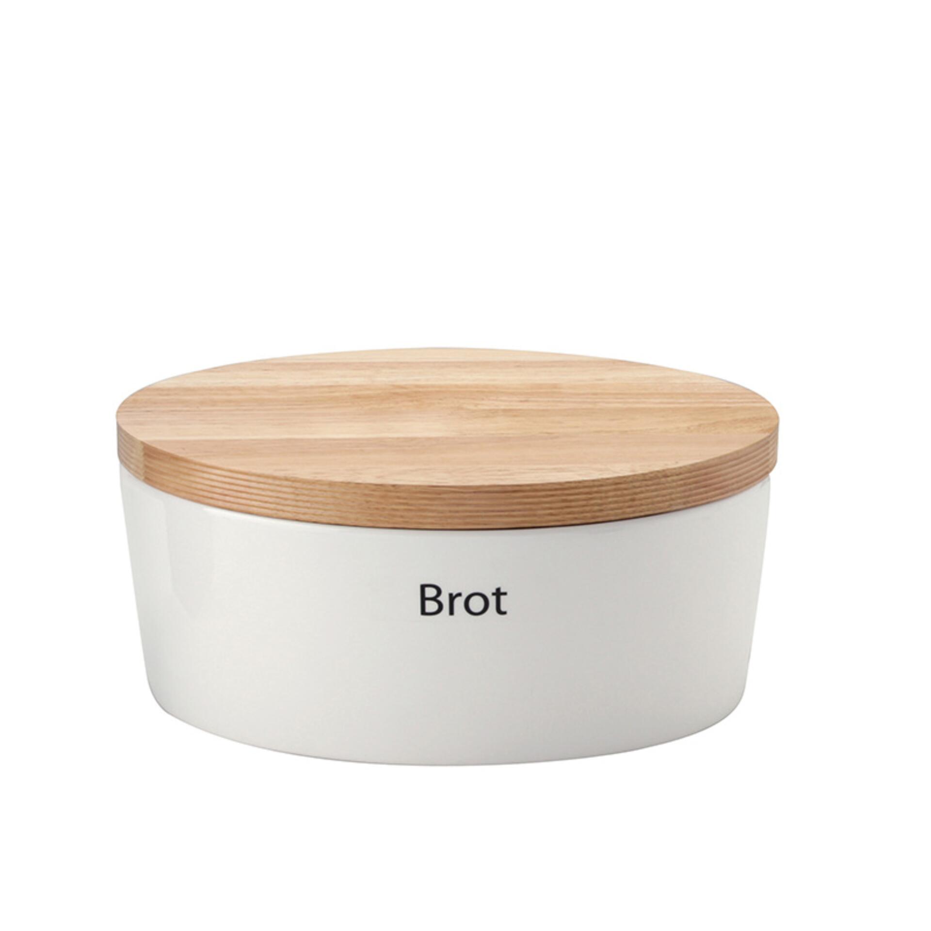 Continenta Brottopf oval mit Holzdeckel 30 x 23 x 13,5 cm Continenta Brottopf oval mit Holzdeckel 30 x 23 x 13,5 cm