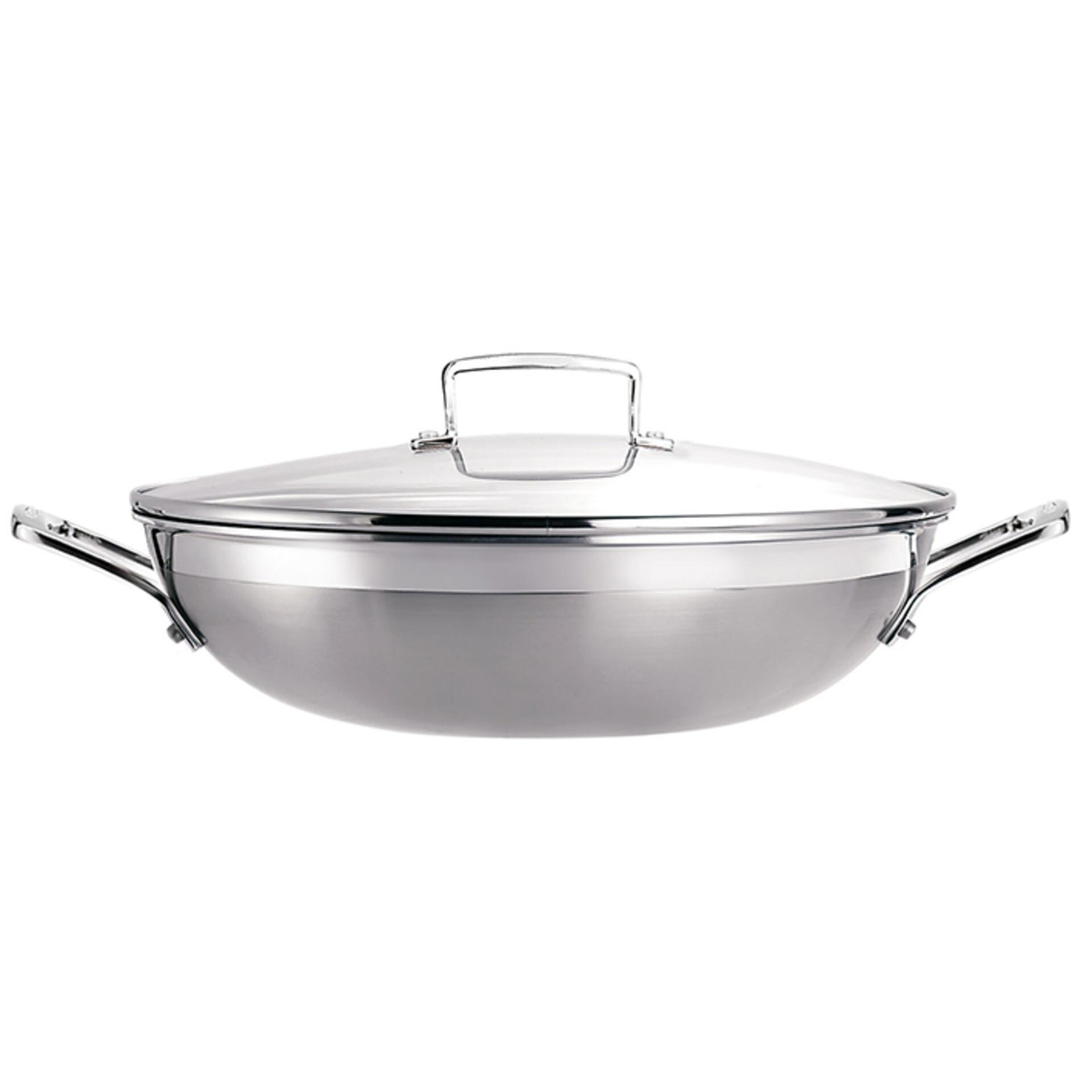 Le Creuset 3-Ply Wok Antihaft mit Glasdeckel