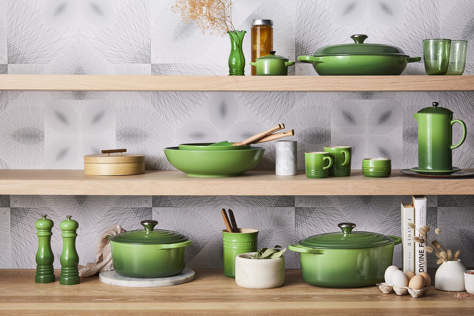 Le Creuset Stapelbare Förmchen Bamboo Green