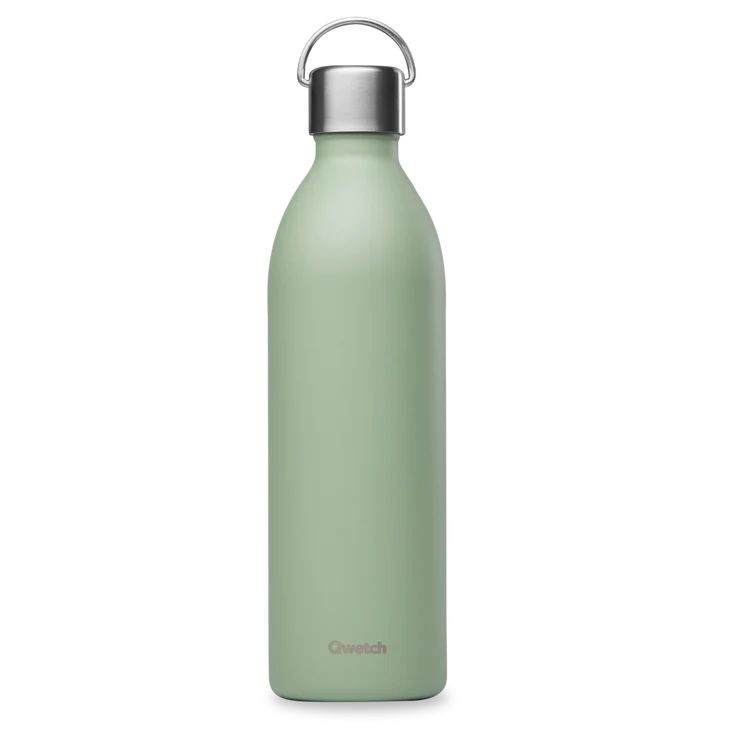 QWETCH Isolierflasche active matt lindgrün 1000ml Ø 8.3 cm
